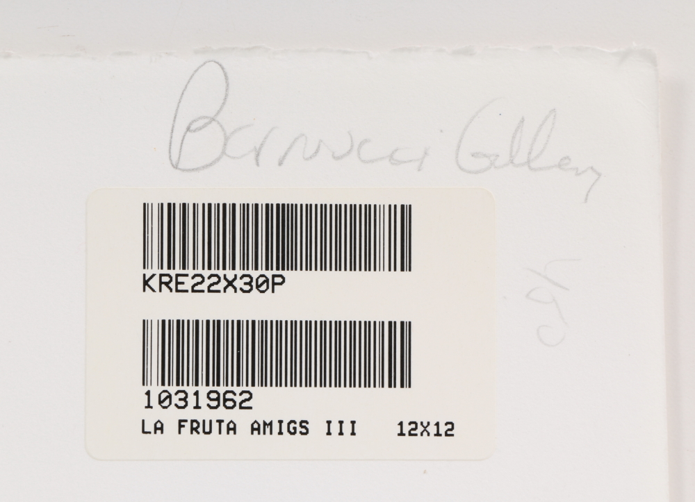 Mary Kreuziger Mixed Media on Paper "La Fruta Amigas III" and "La Fruta Amigas VI"