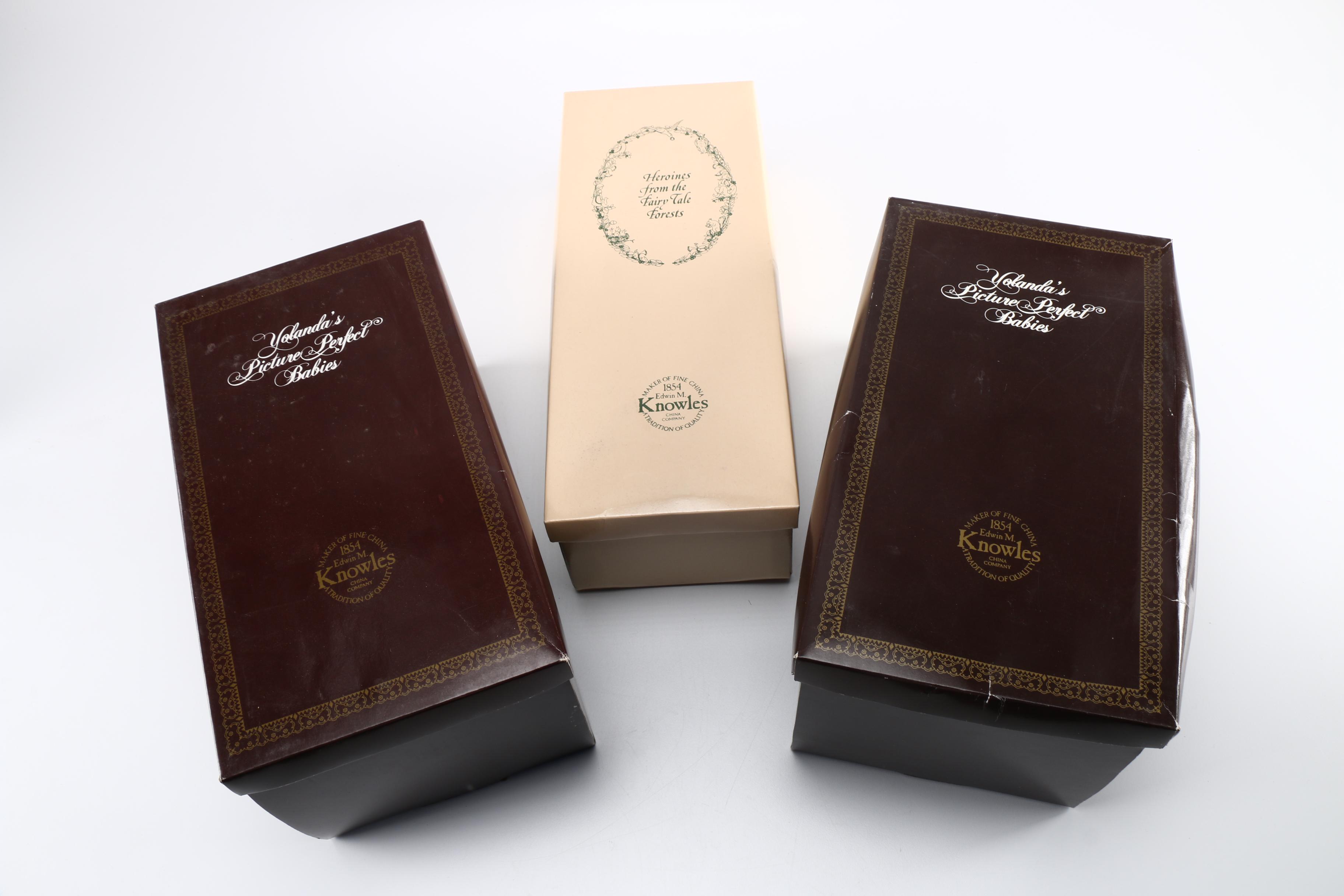 Knowles  Porcelain Dolls Featuring "Goldilocks" and "Emily"