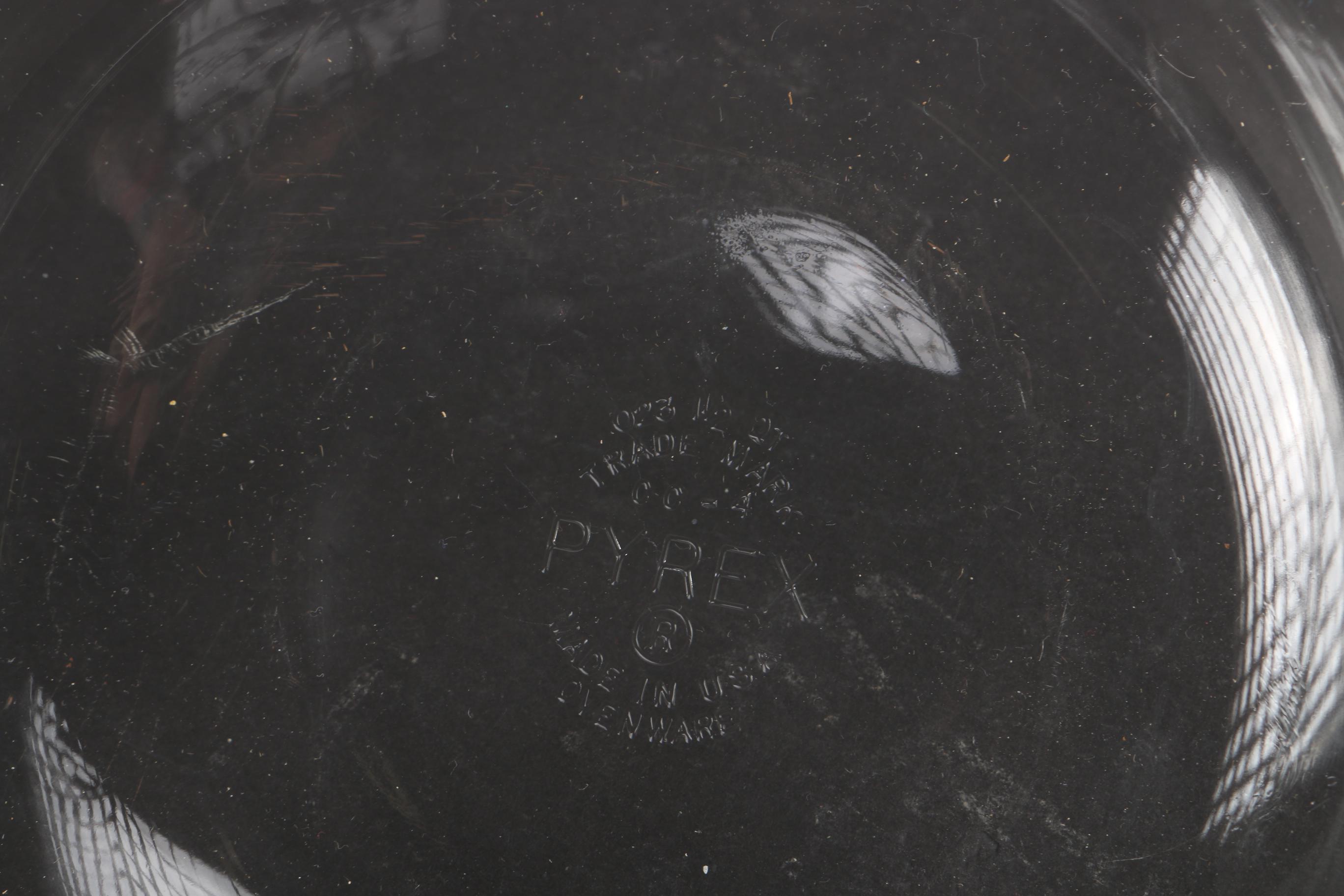 Tableware Featuring Pyrex and Plated Silver, Nickel and Brass