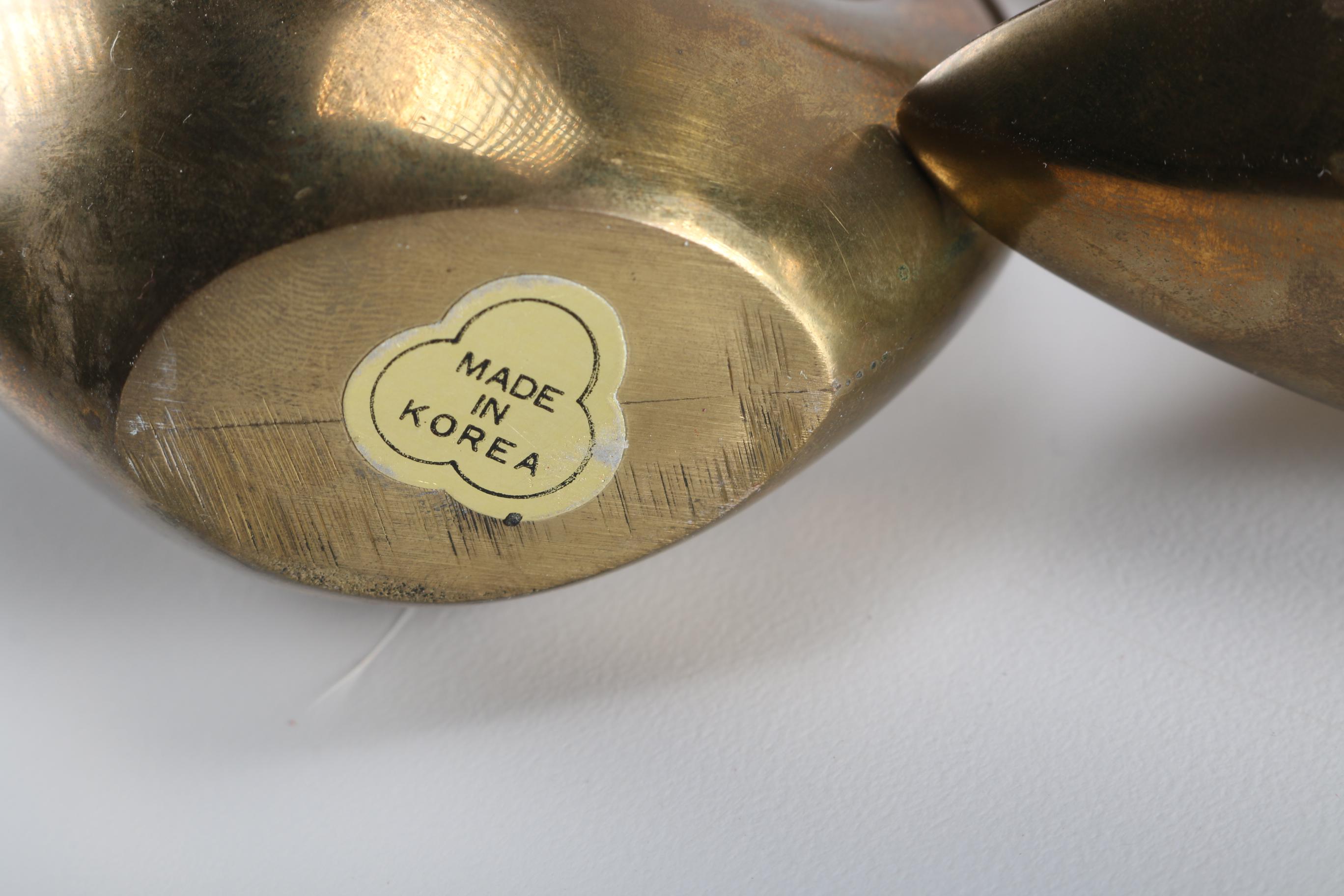 Small Brass Containers and Candleholders from India, Holland, and Korea