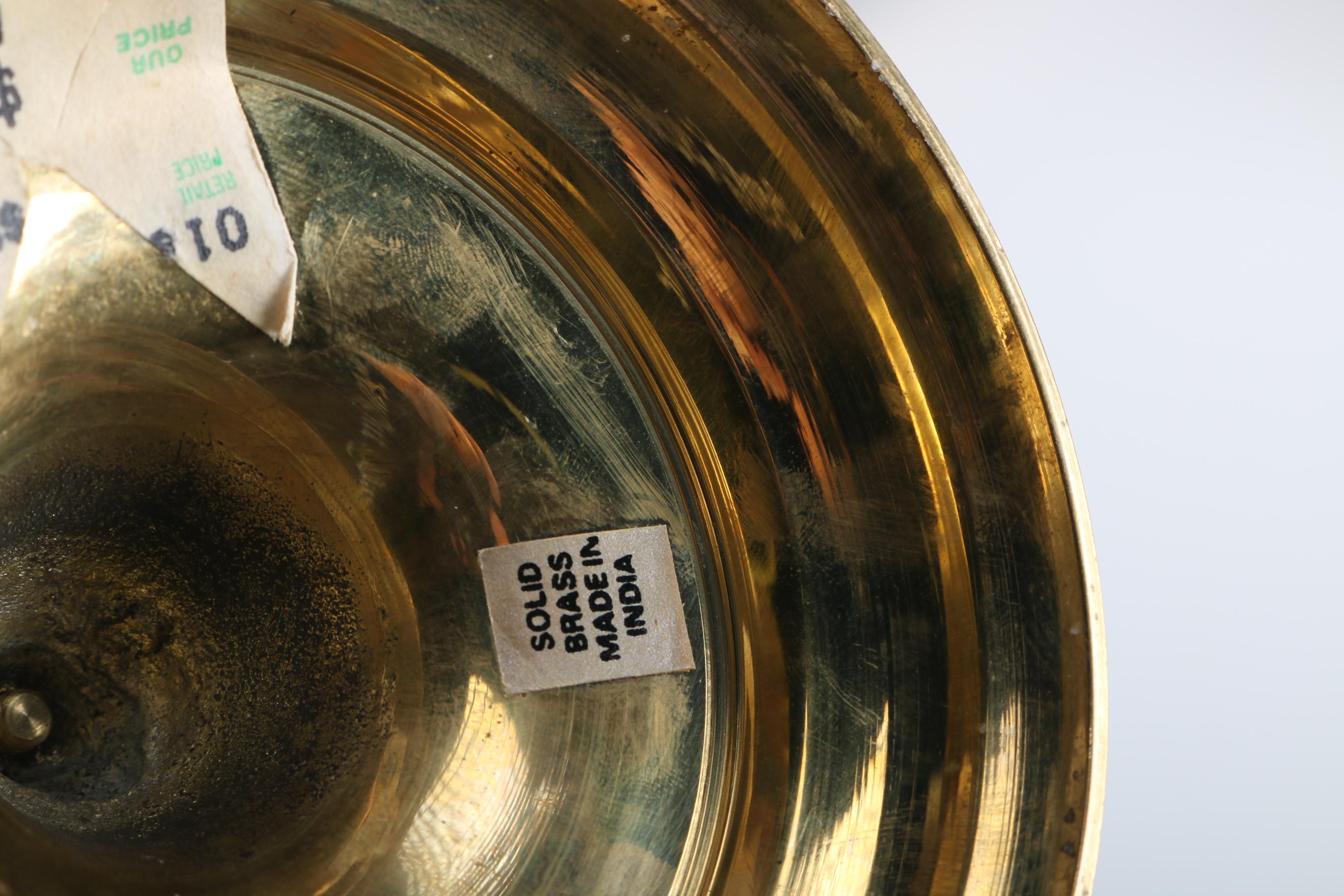 Small Brass Containers and Candleholders from India, Holland, and Korea