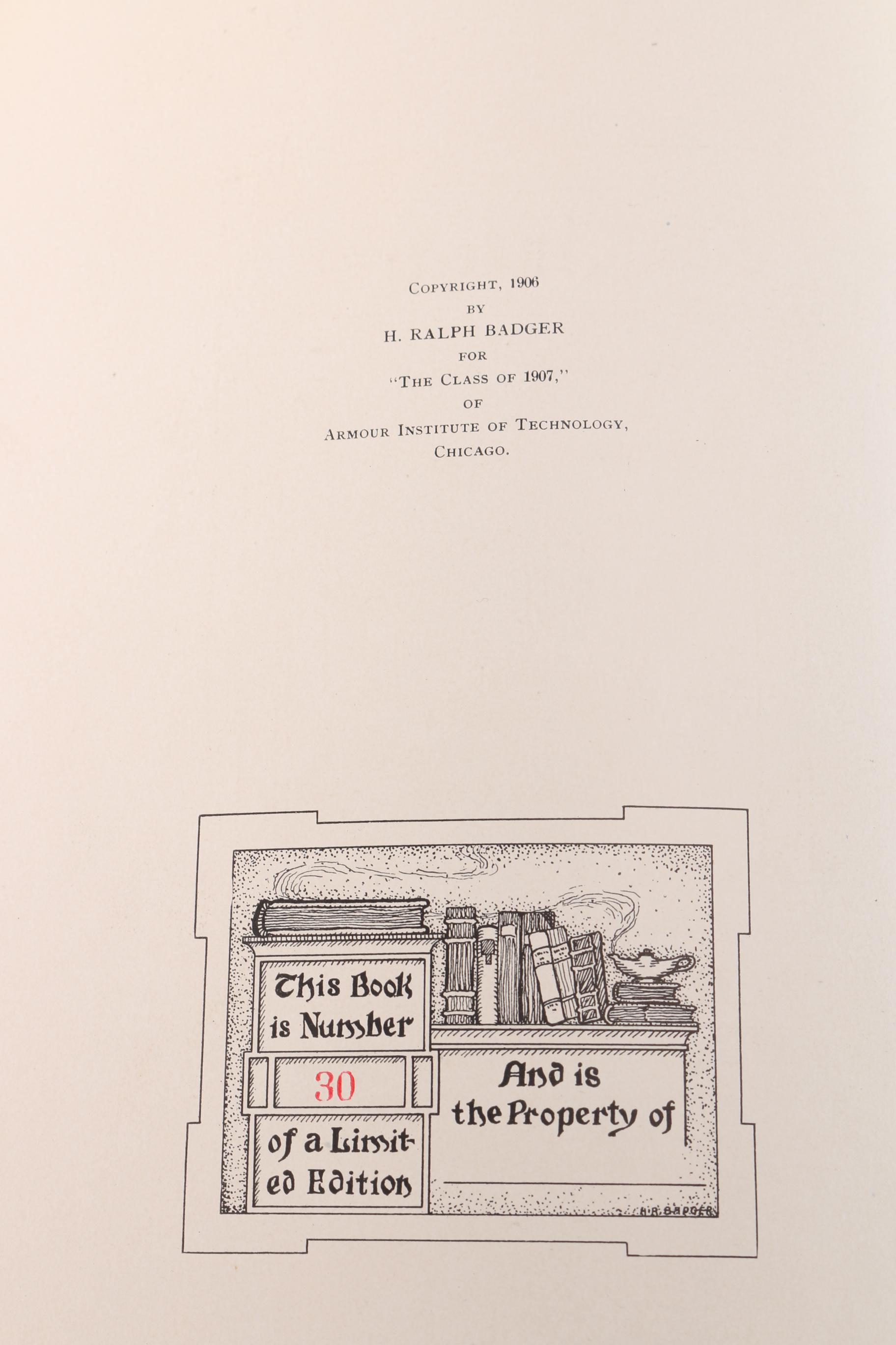 1906 Armor Institute of Technology "The Integral" Student Annual