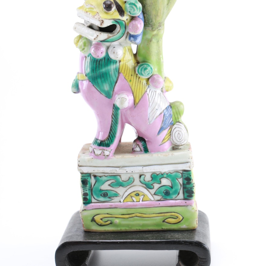 Chinese Ceramic Guardian Lion Figurines