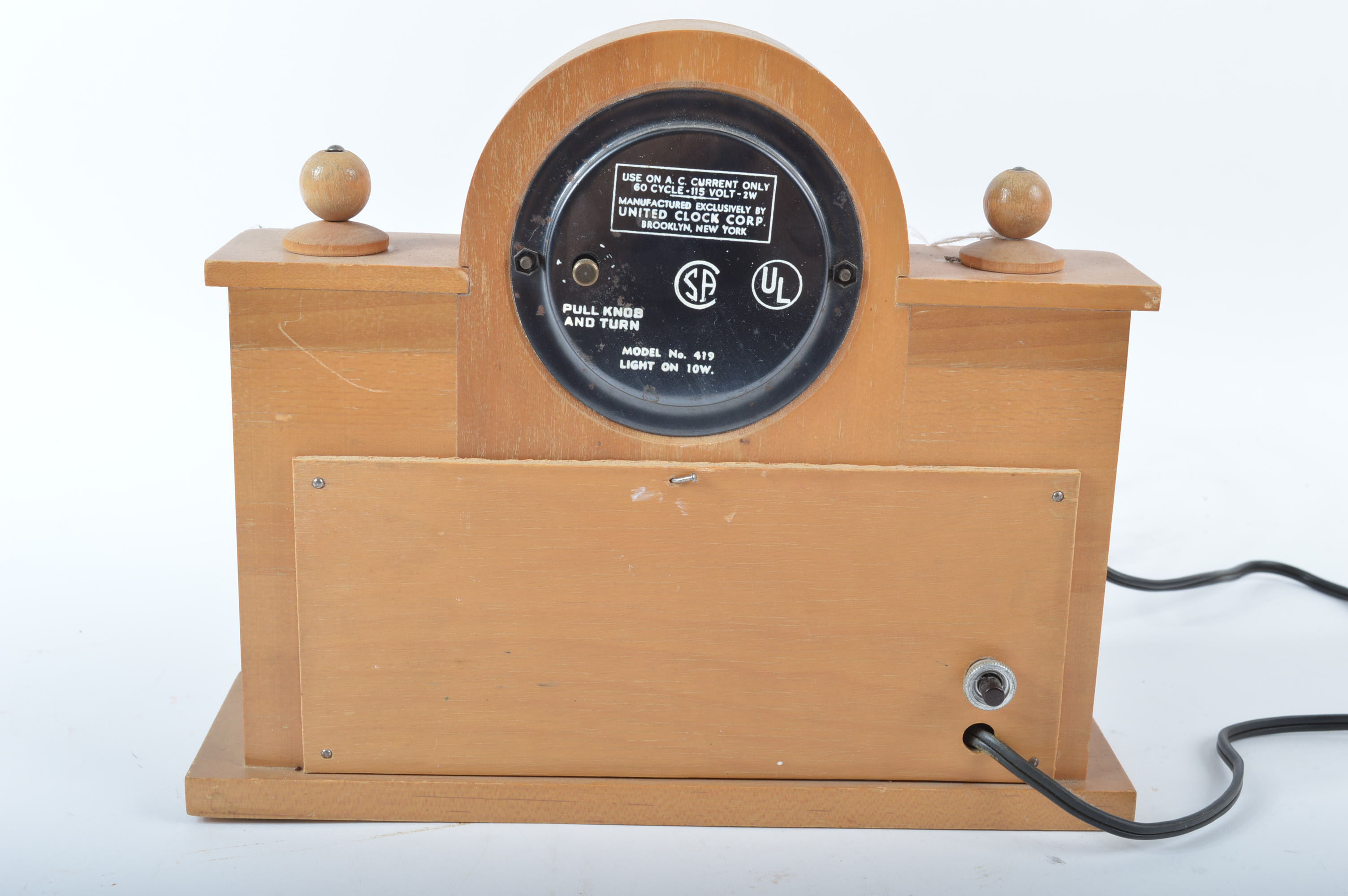 United Clock Corp. Fireplace Clock