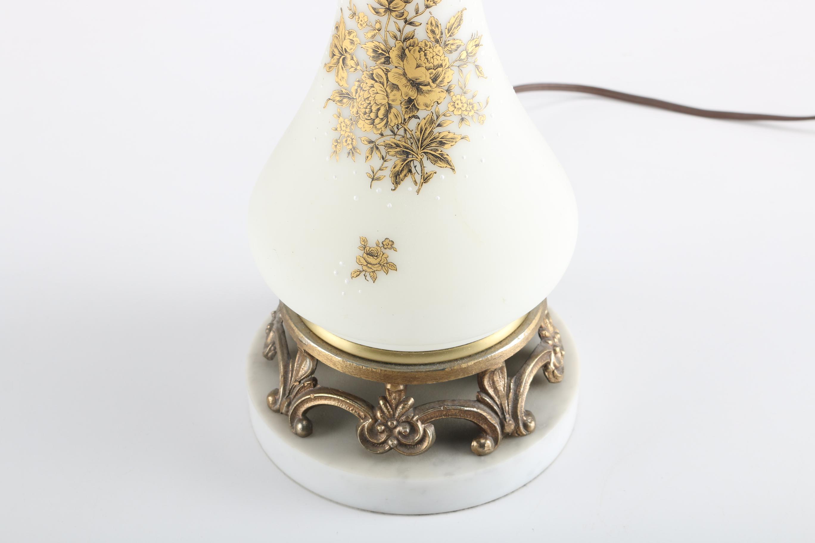 Ceramic and Brass Table Lamp