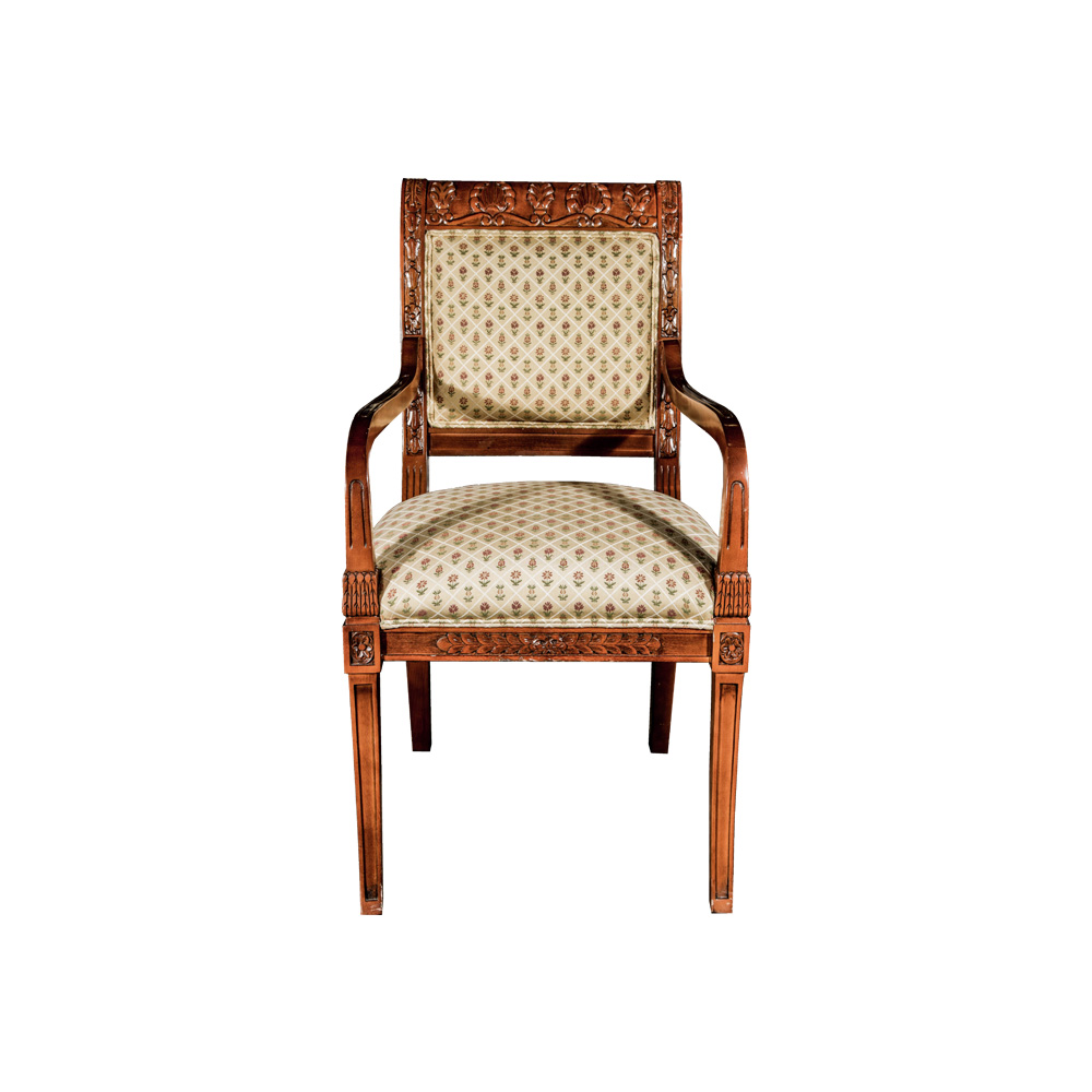 Vintage Sheraton Style Wooden Armchair
