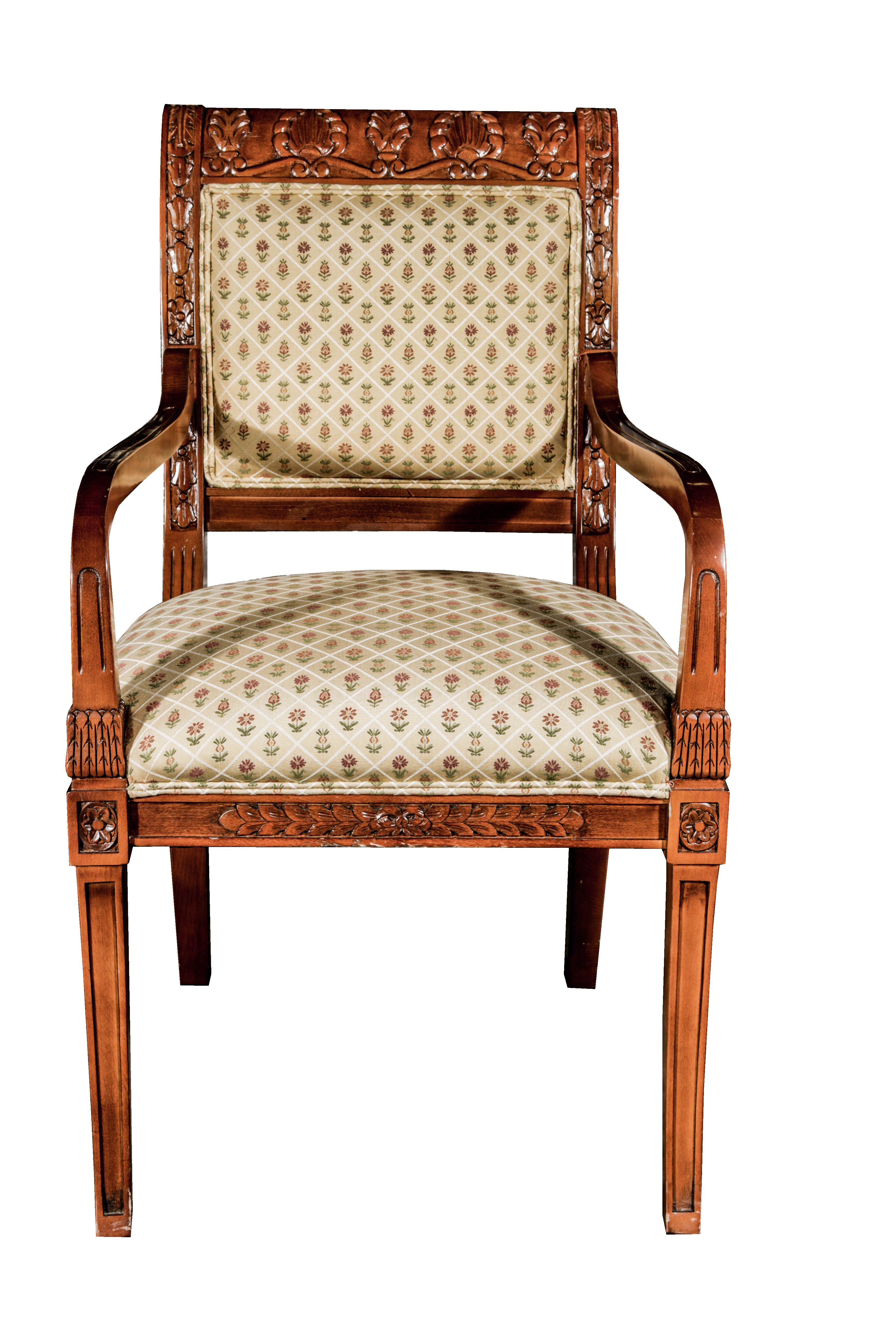 Vintage Sheraton Style Wooden Armchair