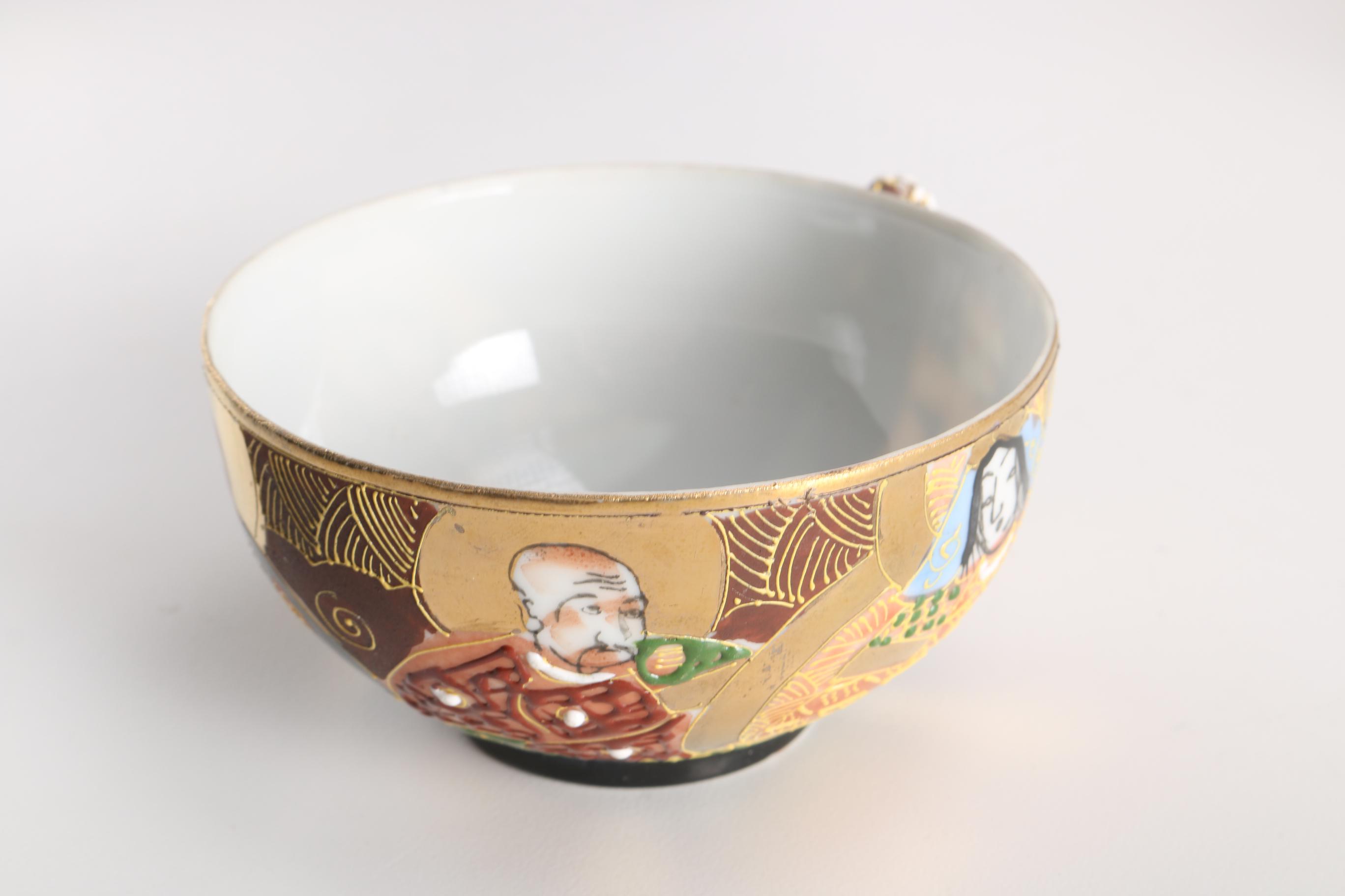 Vintage Japanese Moriage Decorated Tea Set