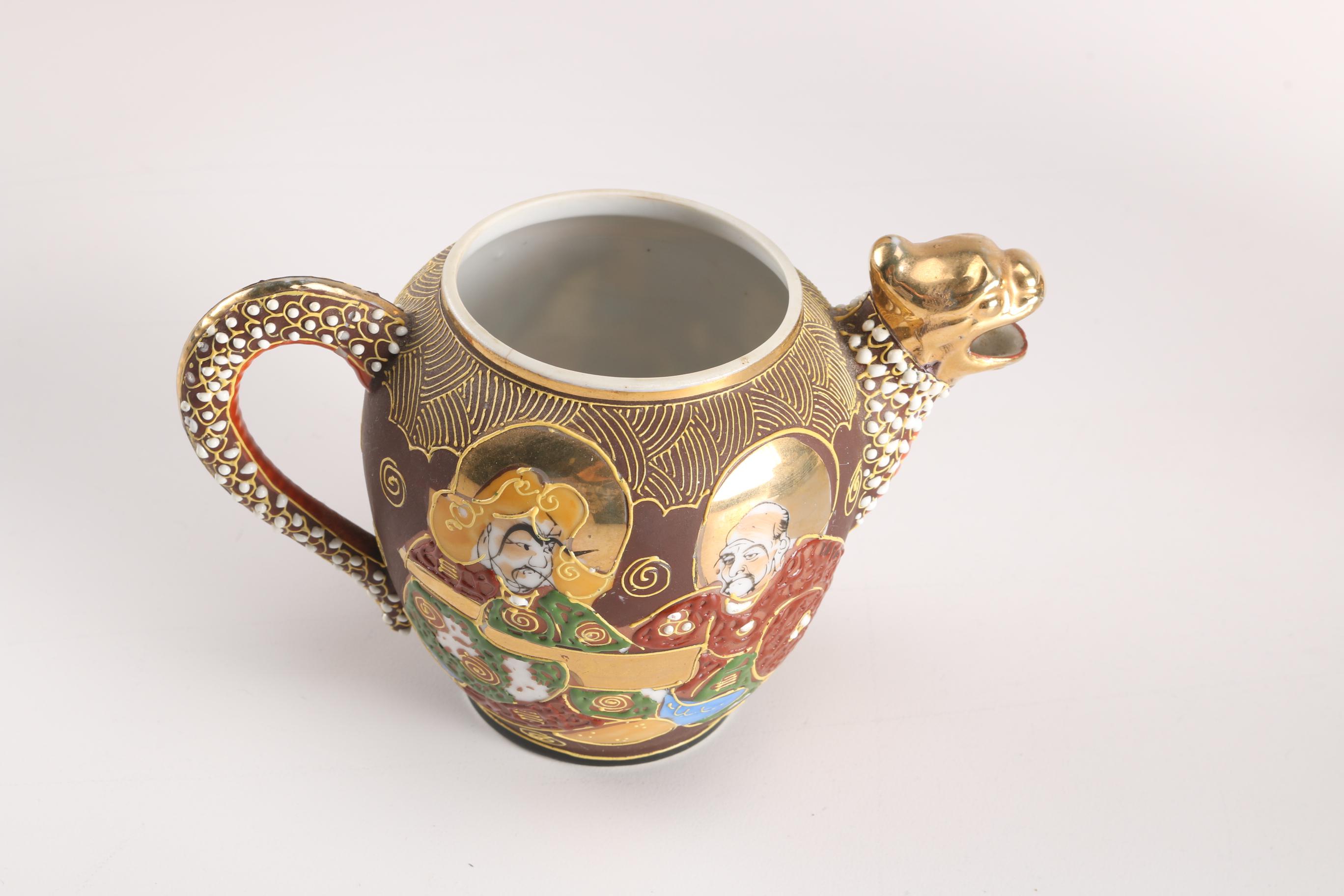 Vintage Japanese Moriage Decorated Tea Set