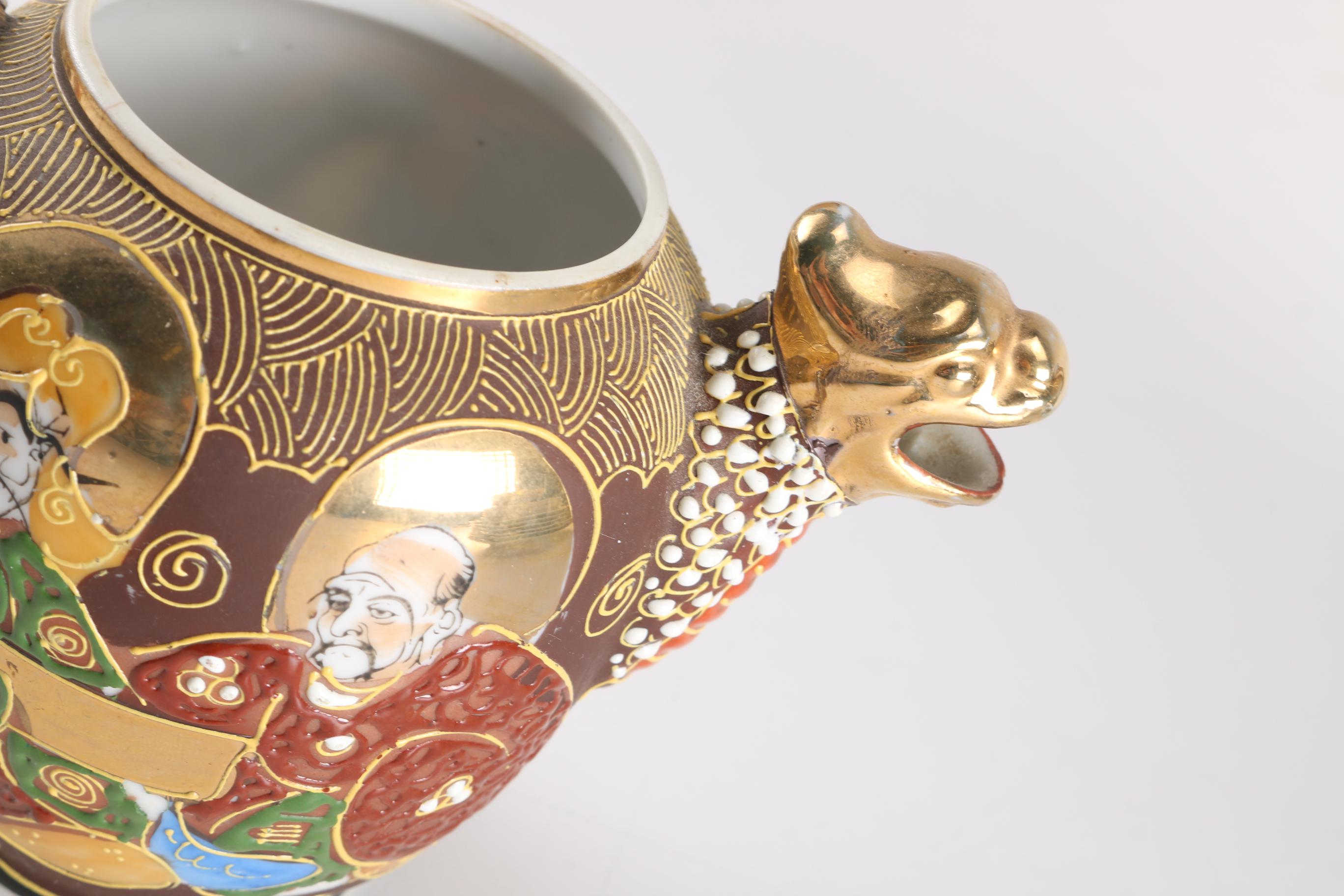 Vintage Japanese Moriage Decorated Tea Set