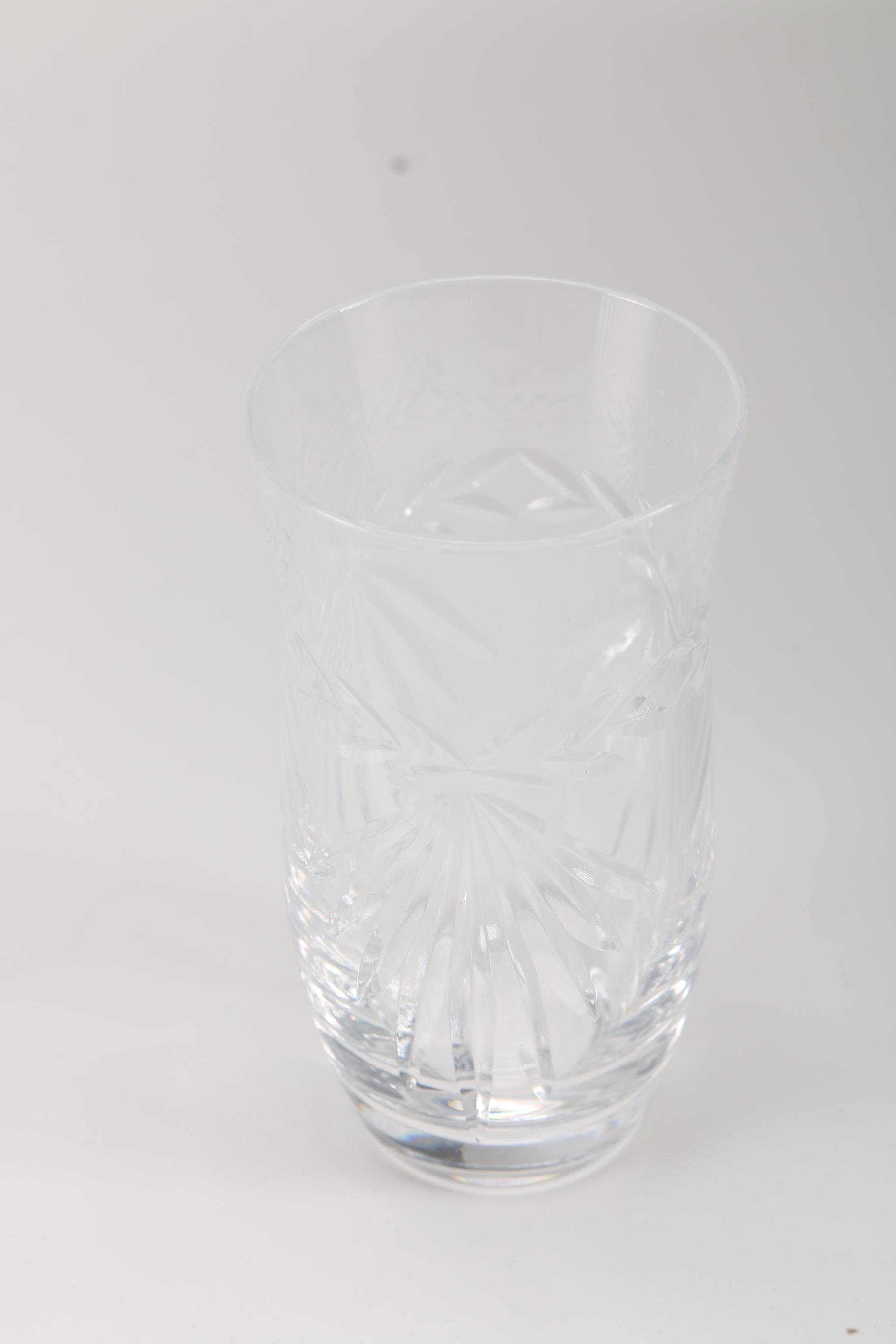 Set of Hoya Crystal Saki Glasses