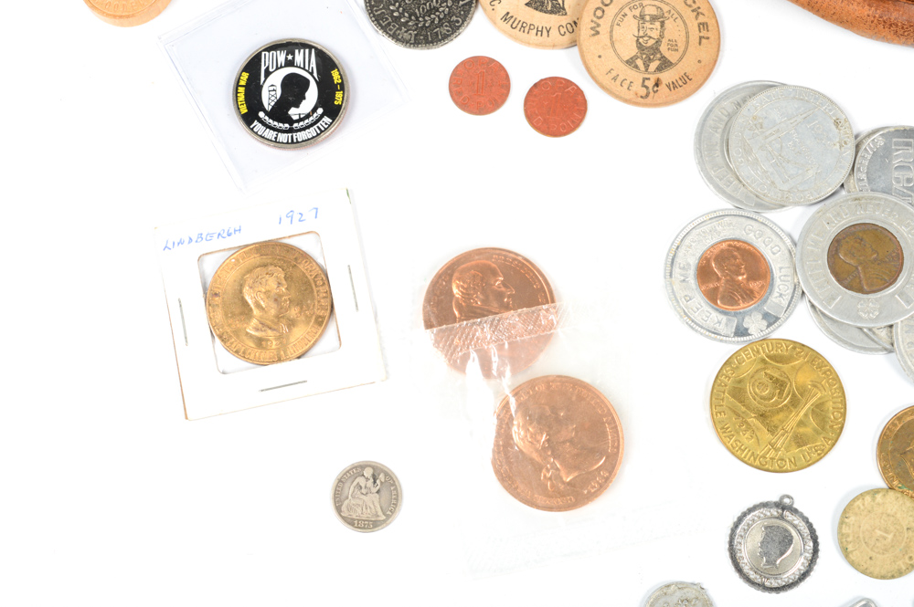 Seated Liberty Silver Love Token and American Tokens Collection