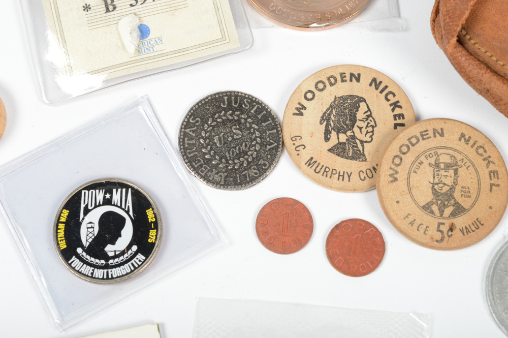 Seated Liberty Silver Love Token and American Tokens Collection