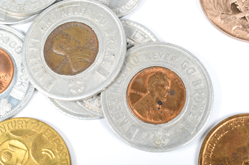 Seated Liberty Silver Love Token and American Tokens Collection