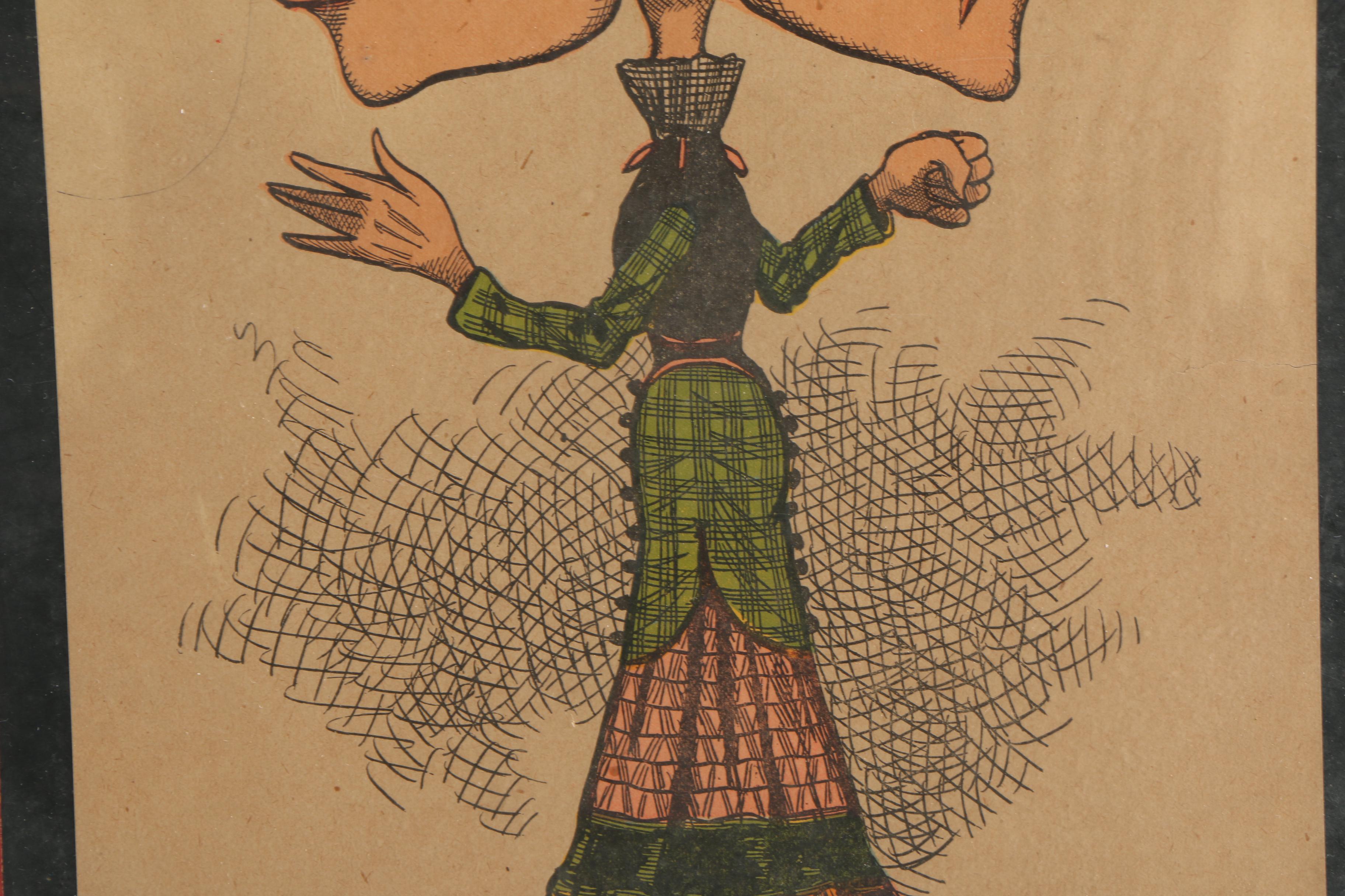 Pair of Vintage Caricatures