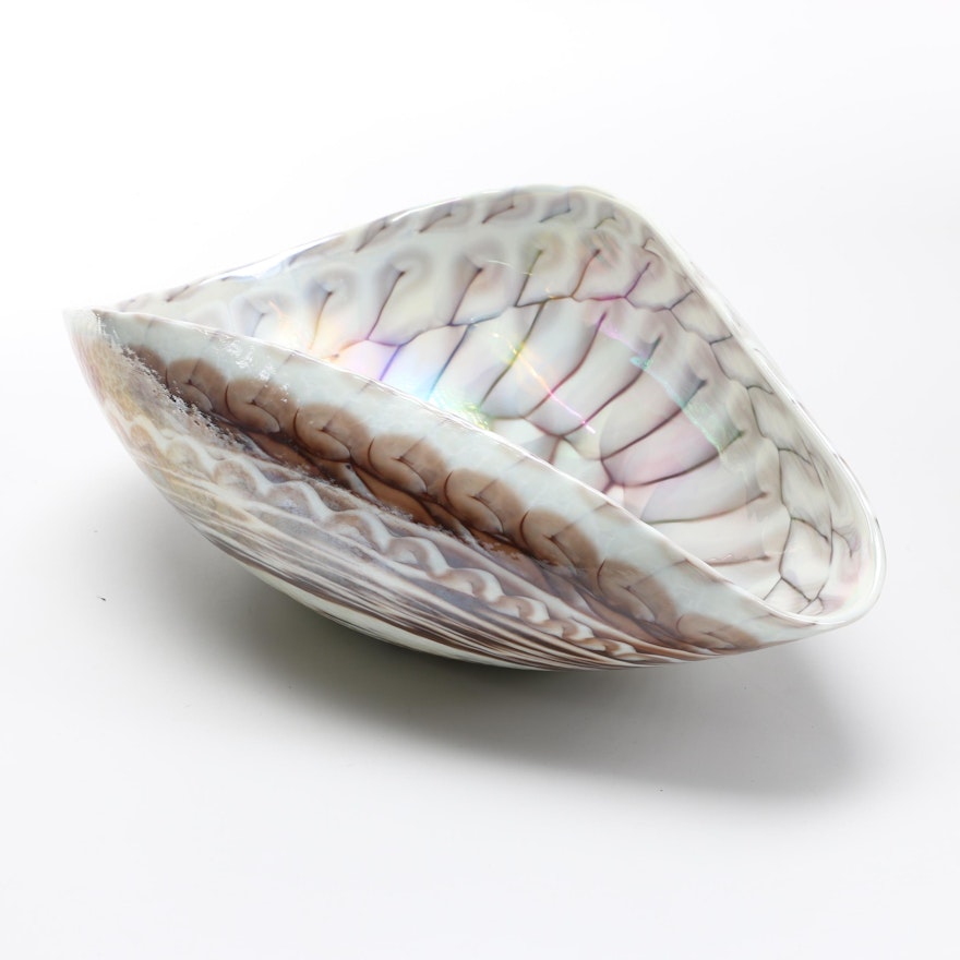 Murano Seashell Art Glass Bowl