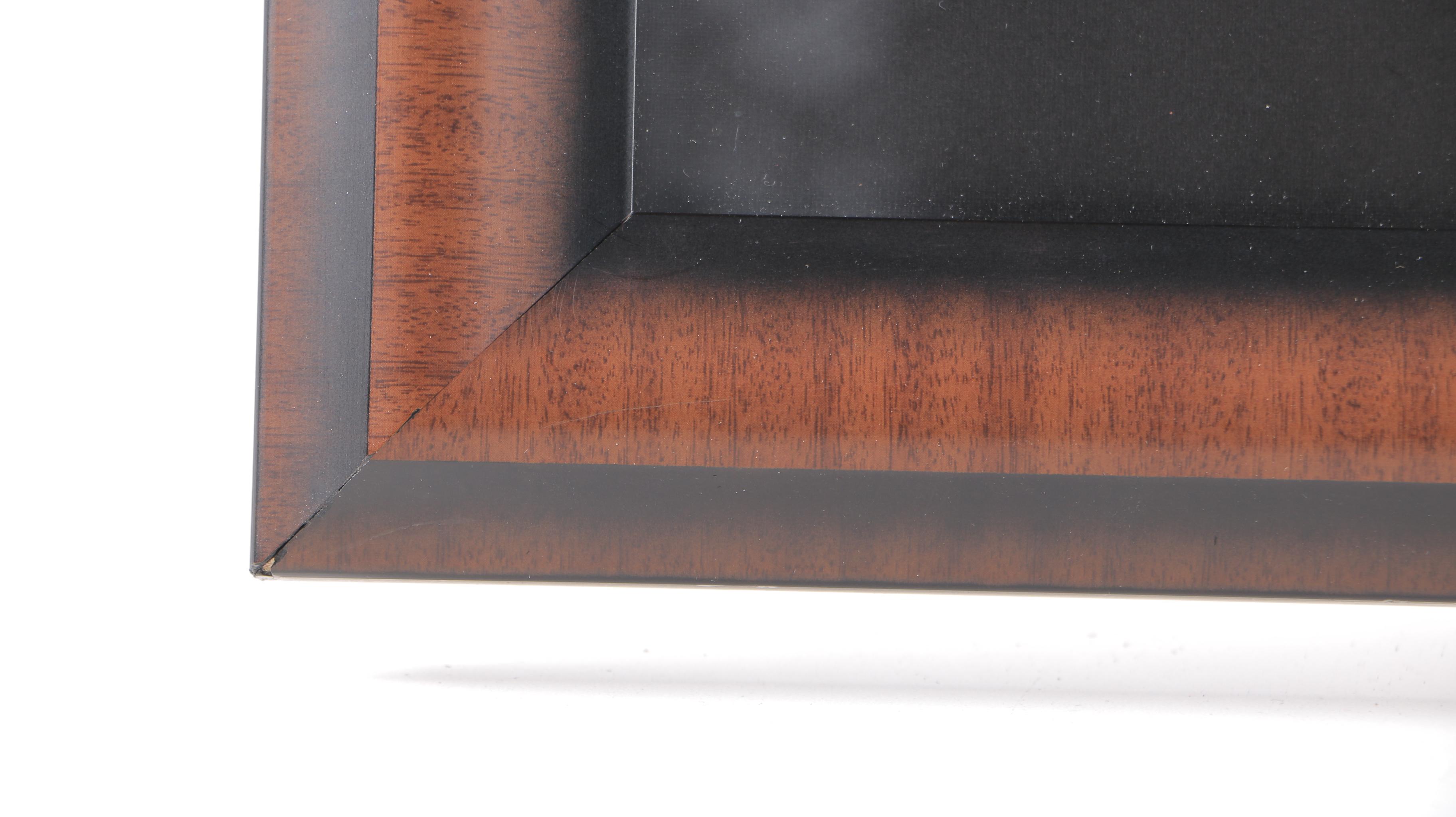 Mexican Original Oil and Gouache Painting on Paper "The Virgin Mary"