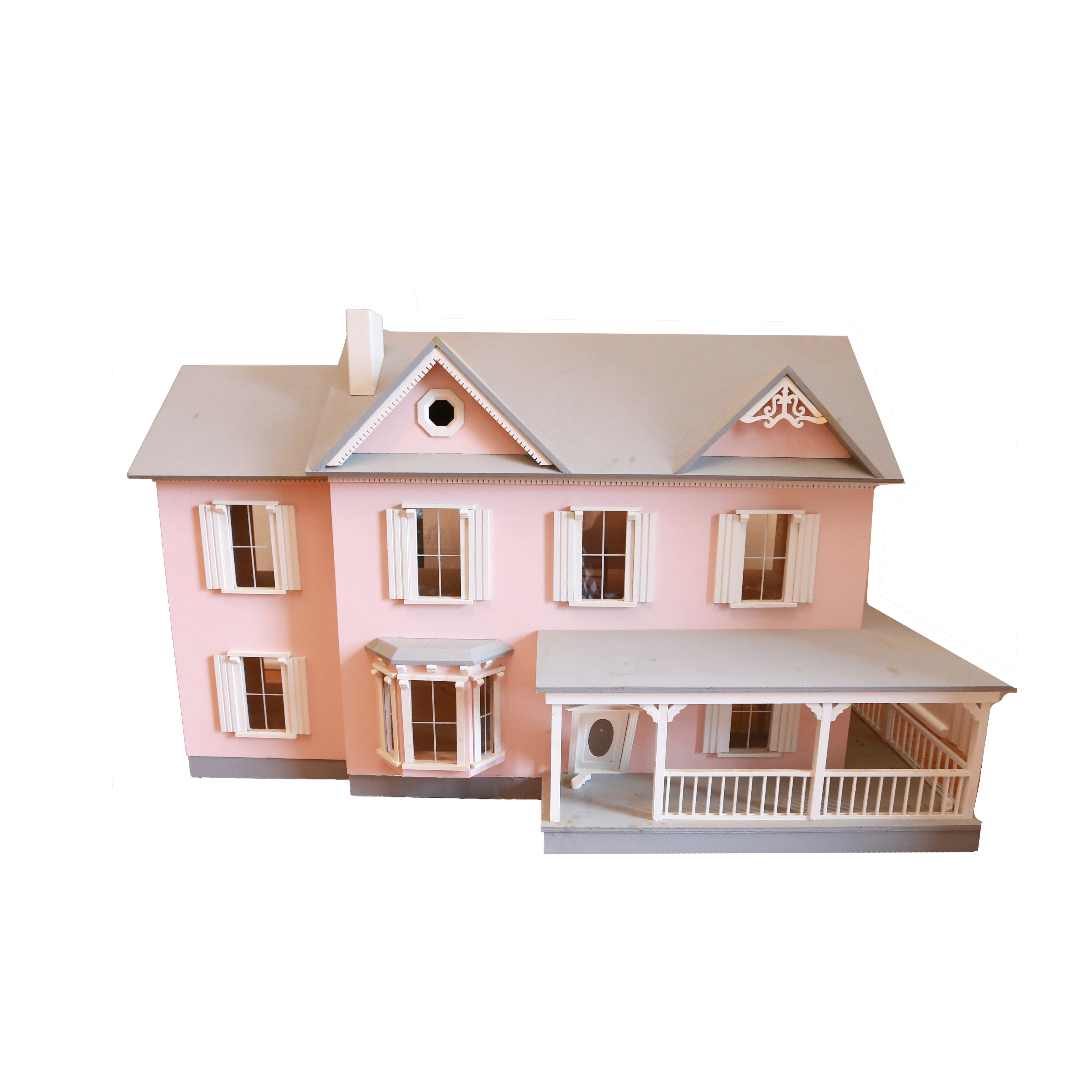 Wooden Doll House and Furniture