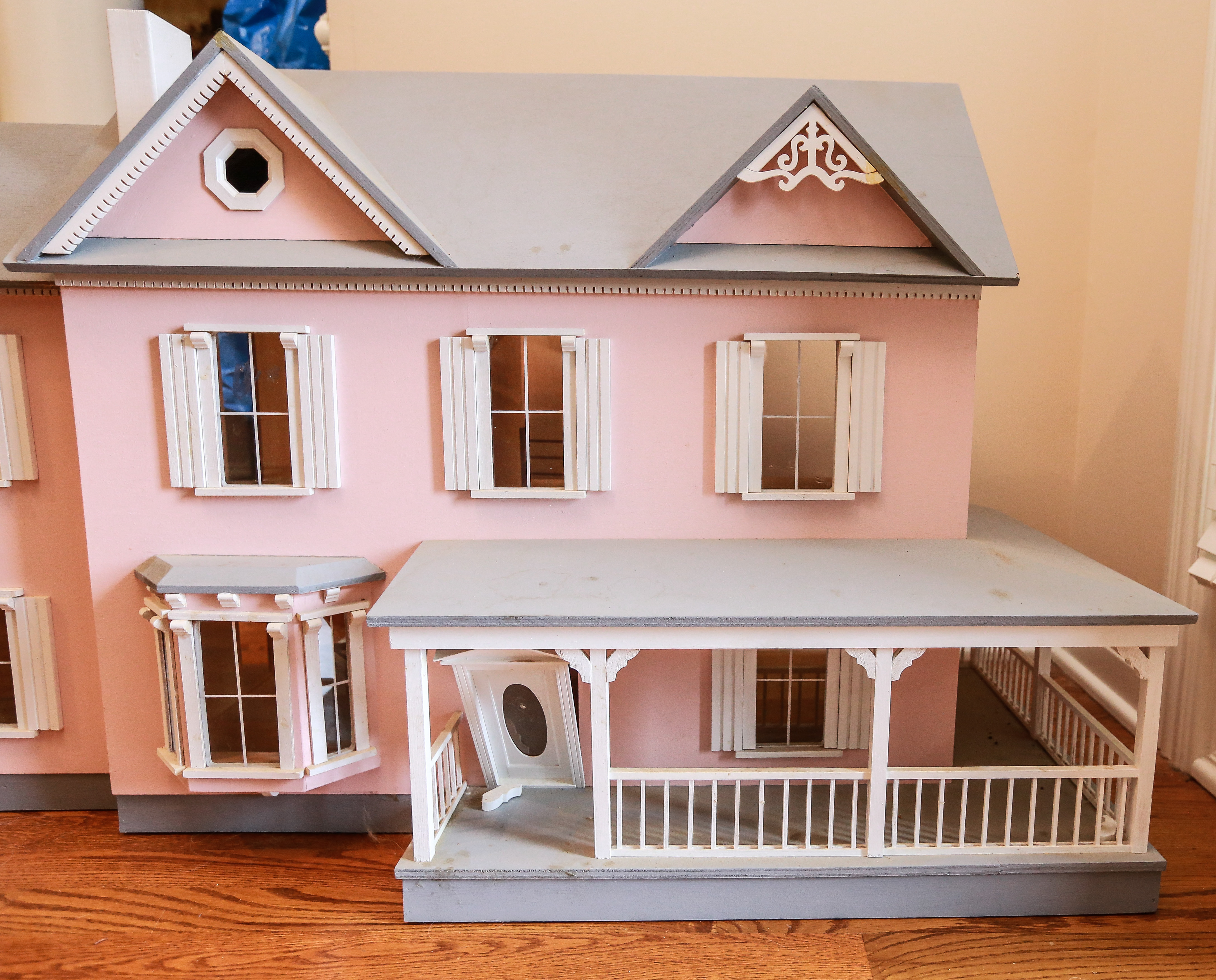 Wooden Doll House and Furniture