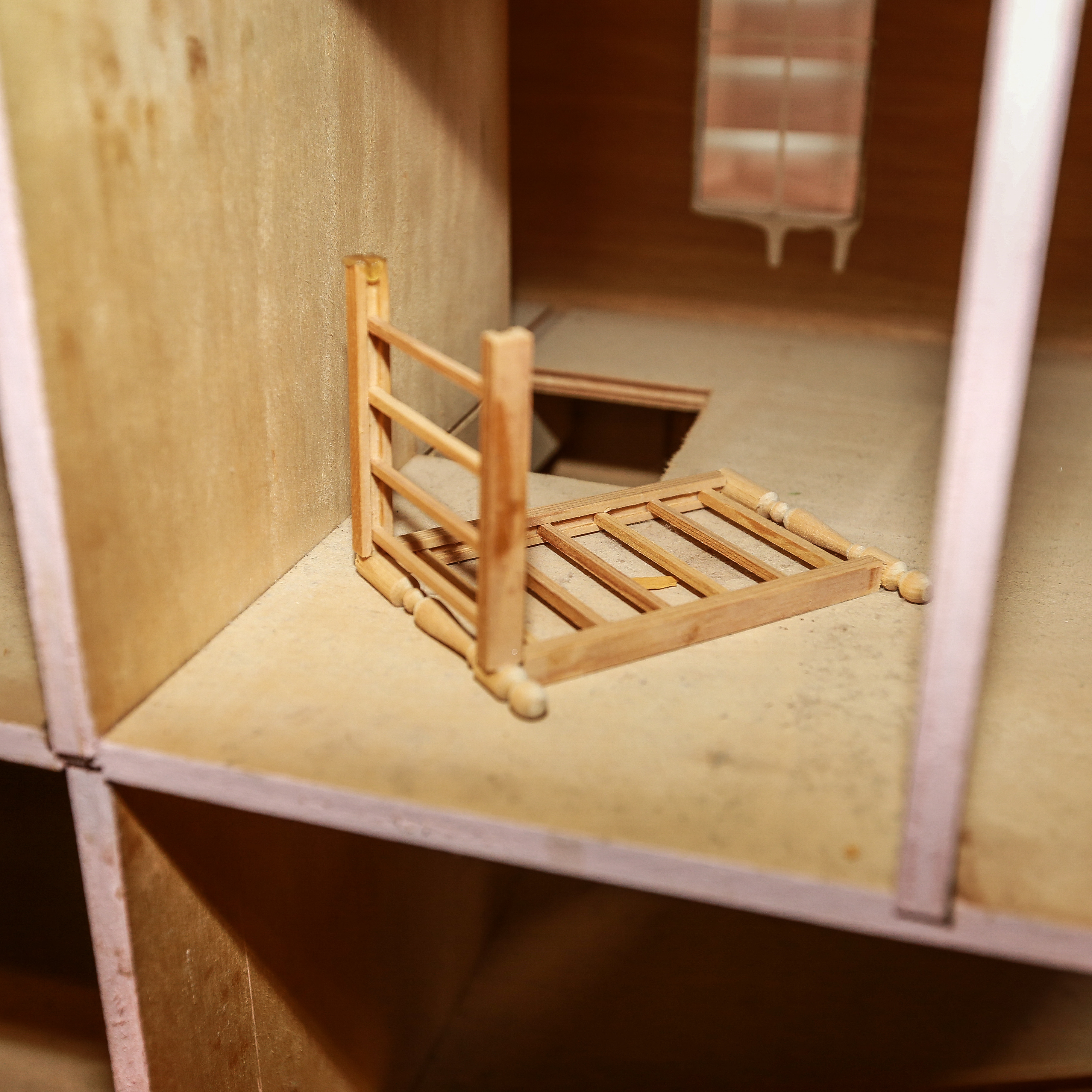 Wooden Doll House and Furniture