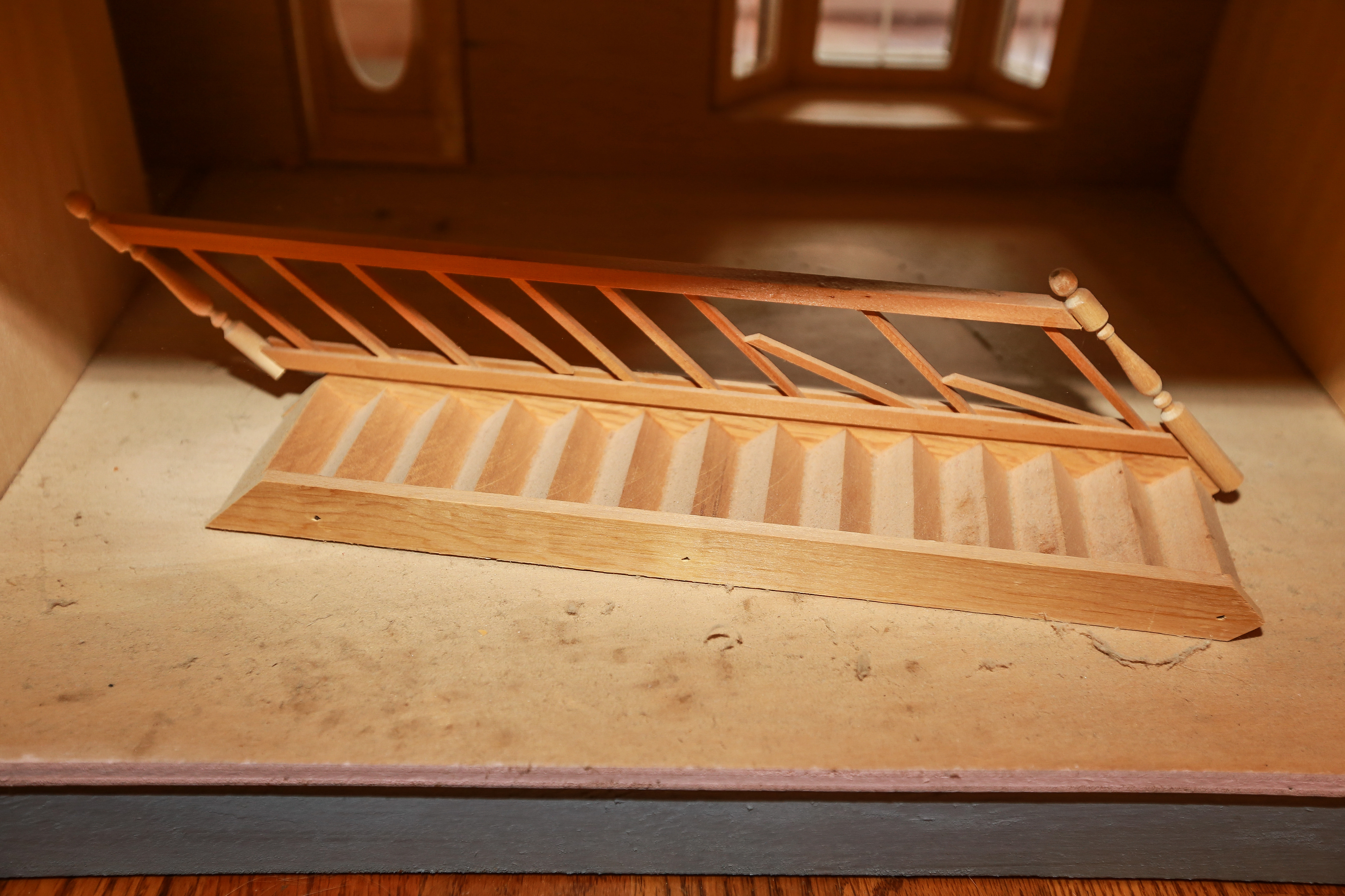 Wooden Doll House and Furniture