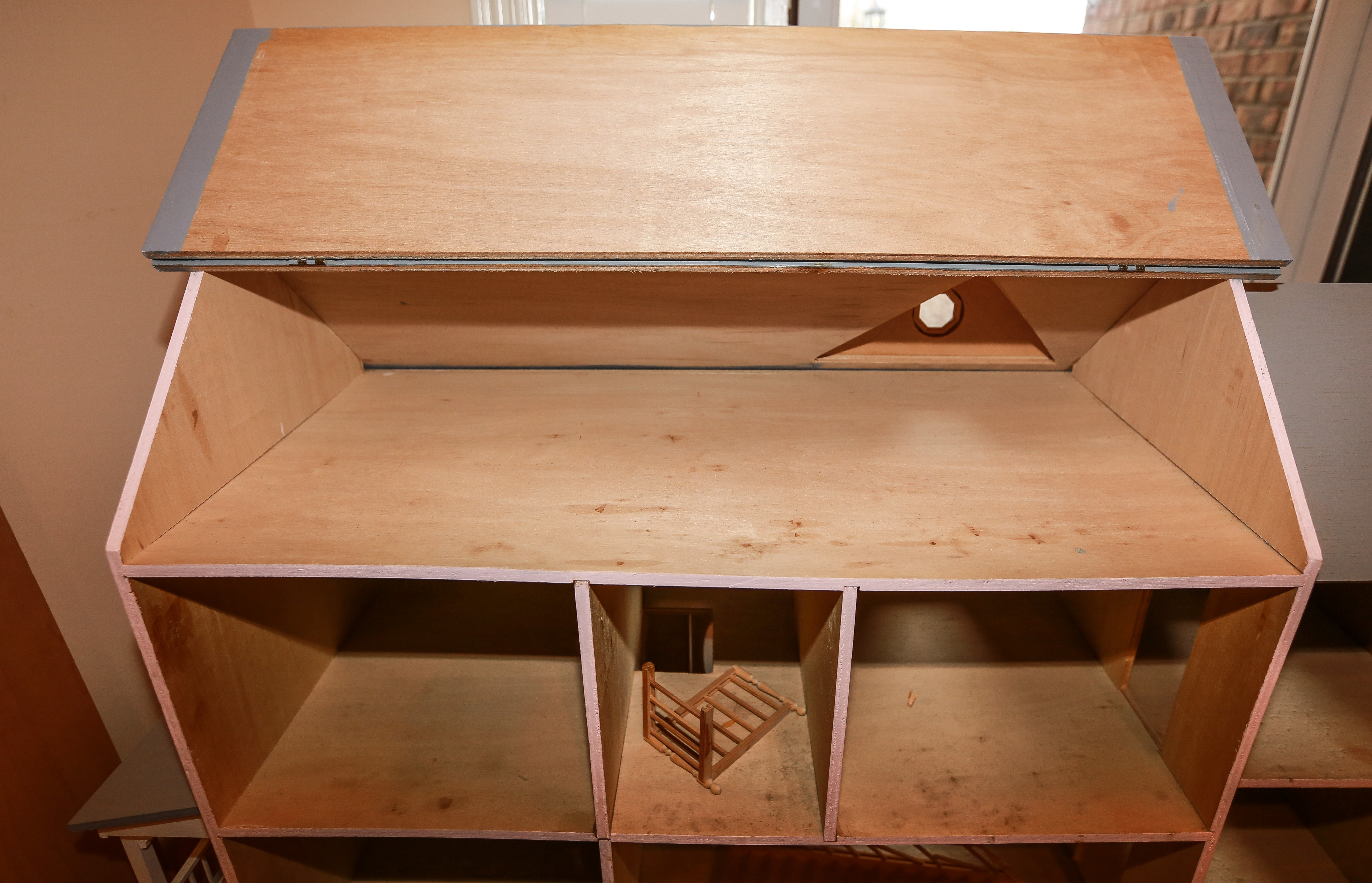 Wooden Doll House and Furniture