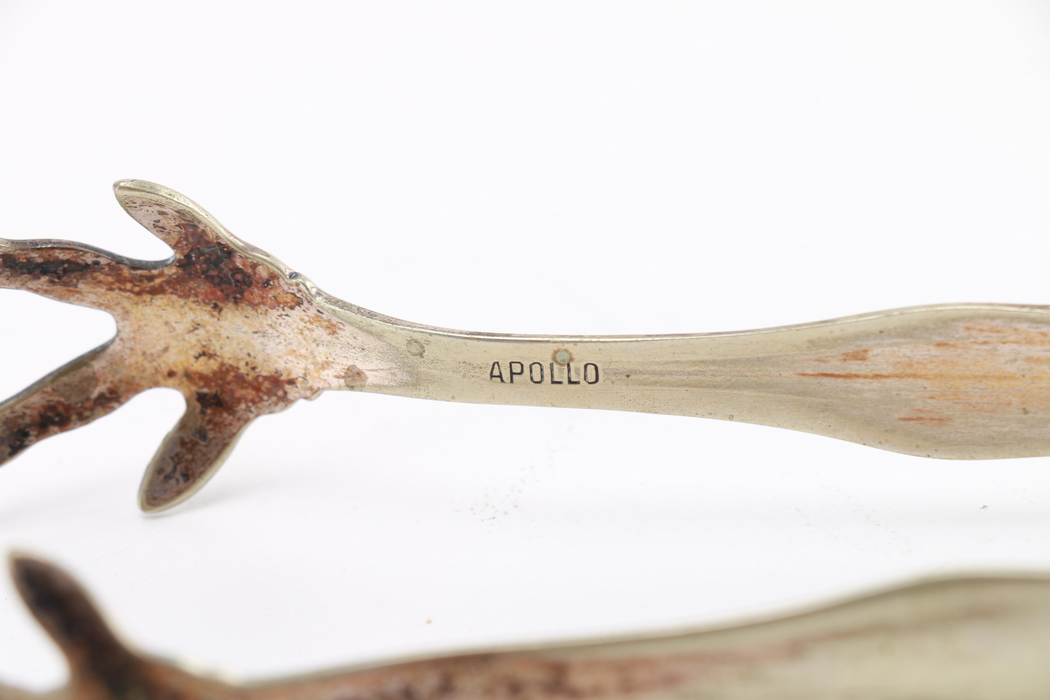 Bernard Rice's Sons Ice Bucket with Milk Glass Interior and Tongs