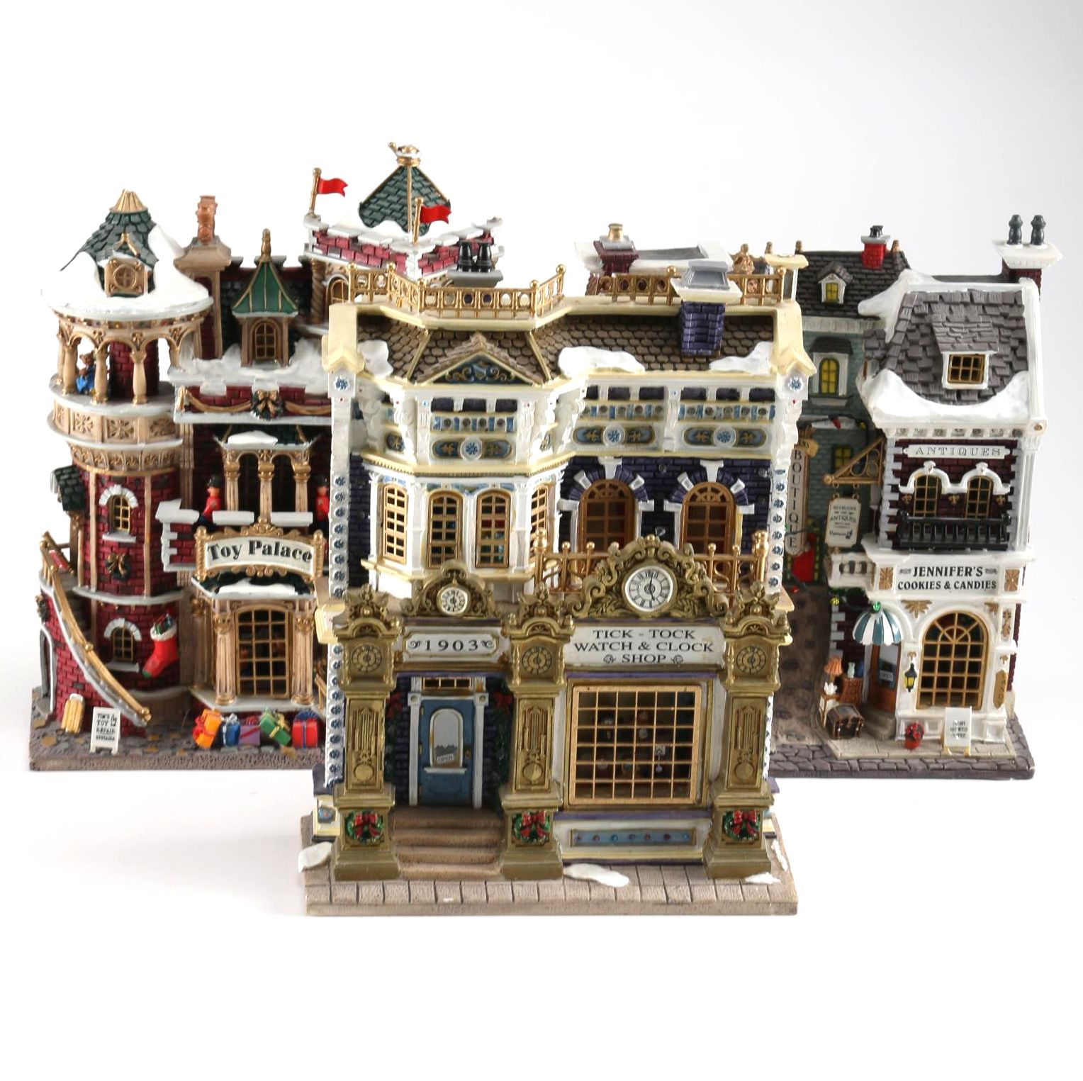 Lemax Model Village Lamp Buildings Including "Toy Palace"