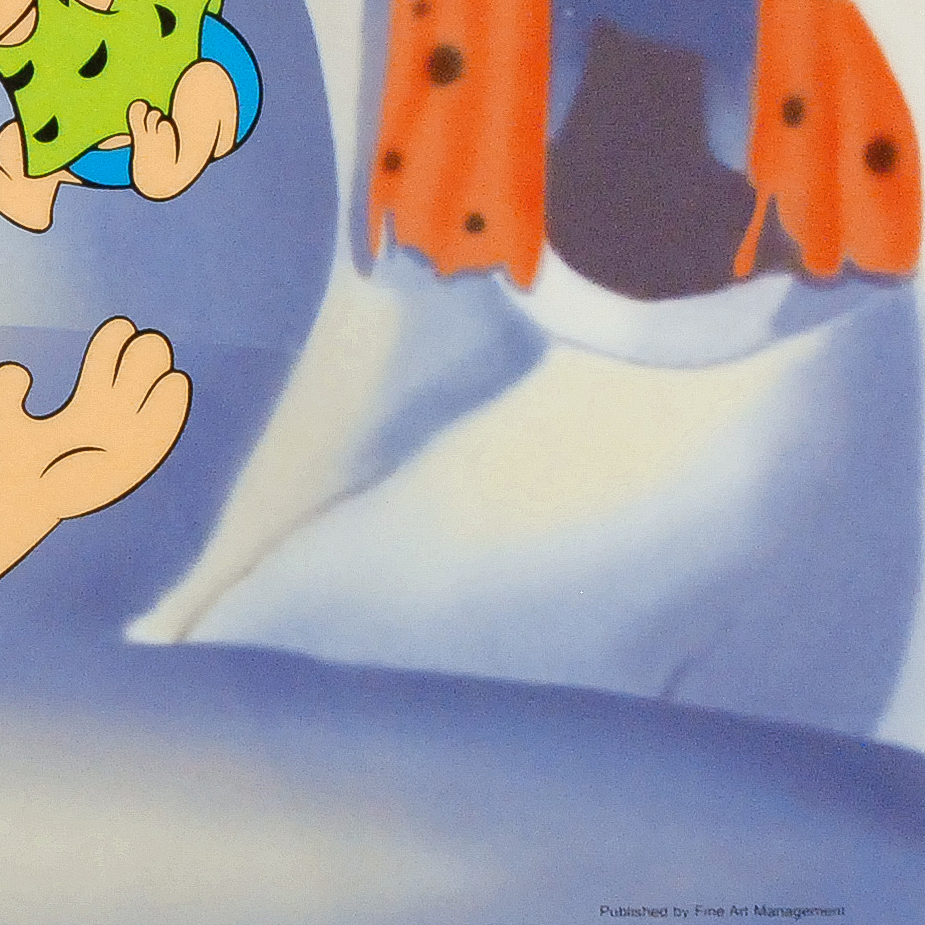Hanna-Barbera "Fred Tossing Pebbles" Limited Edition Sericel