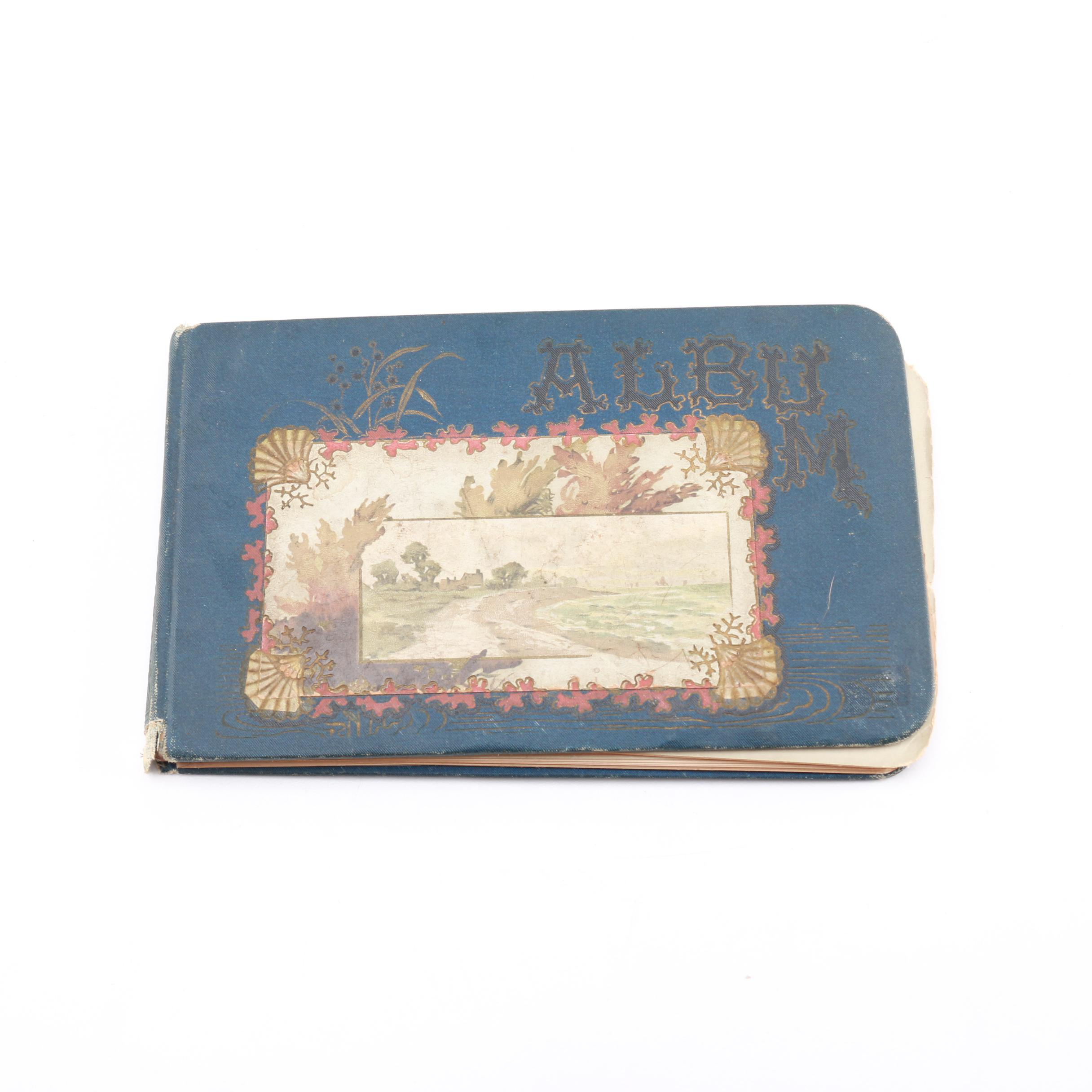 Victorian-Era Autograph Album With Personal Notes and Chromolithograph Prints