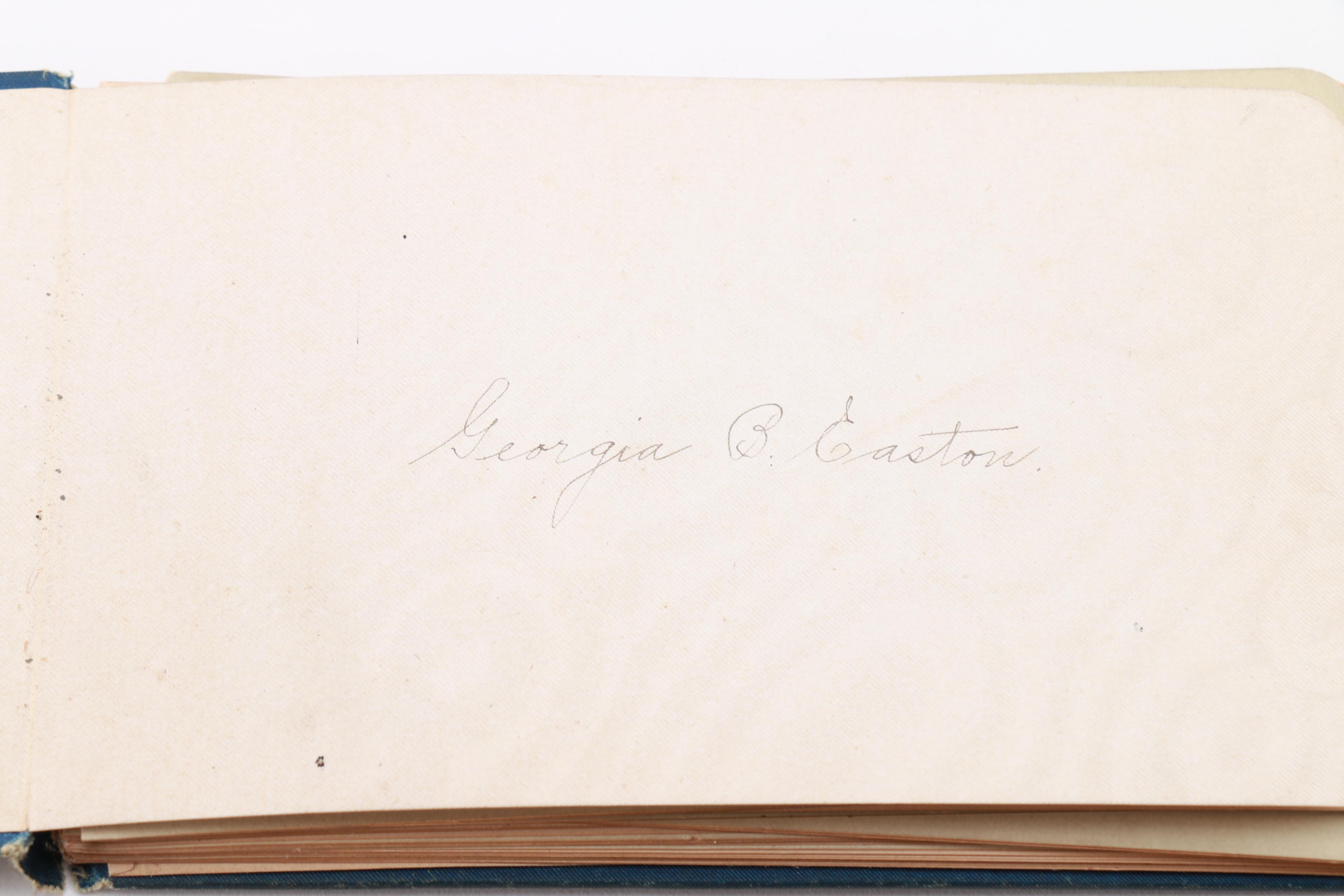 Victorian-Era Autograph Album With Personal Notes and Chromolithograph Prints