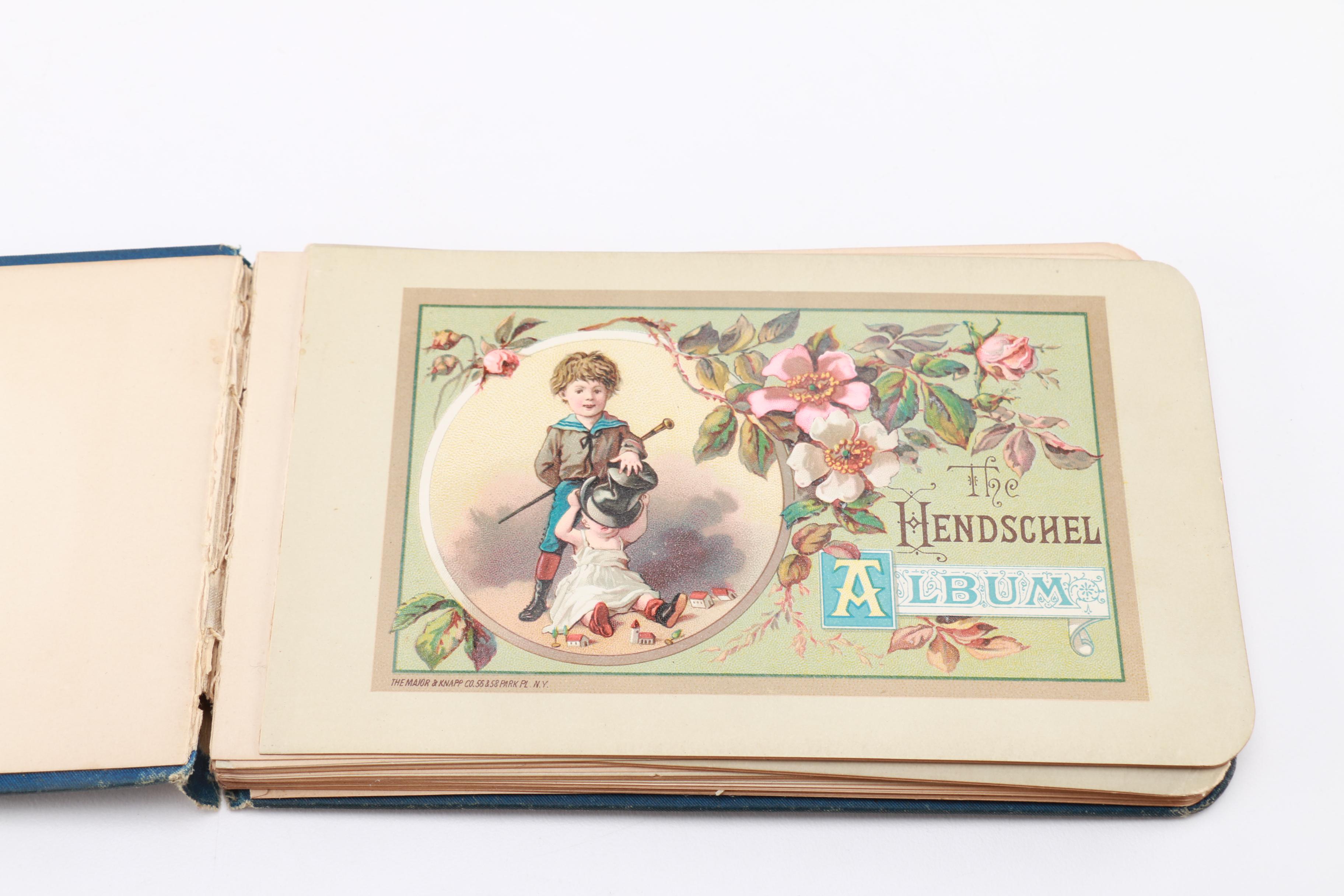 Victorian-Era Autograph Album With Personal Notes and Chromolithograph Prints