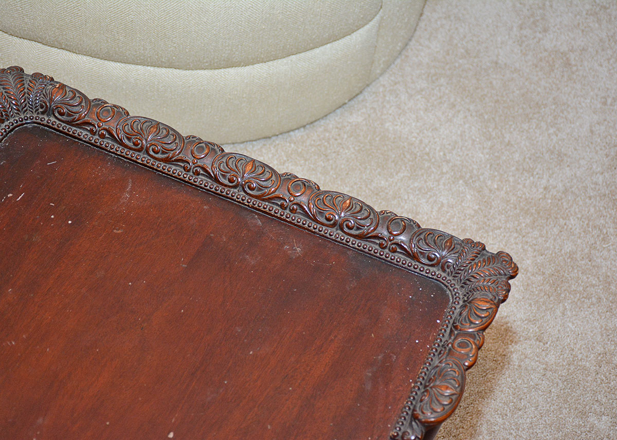 Vintage Chippendale Style Mahogany Coffee Table