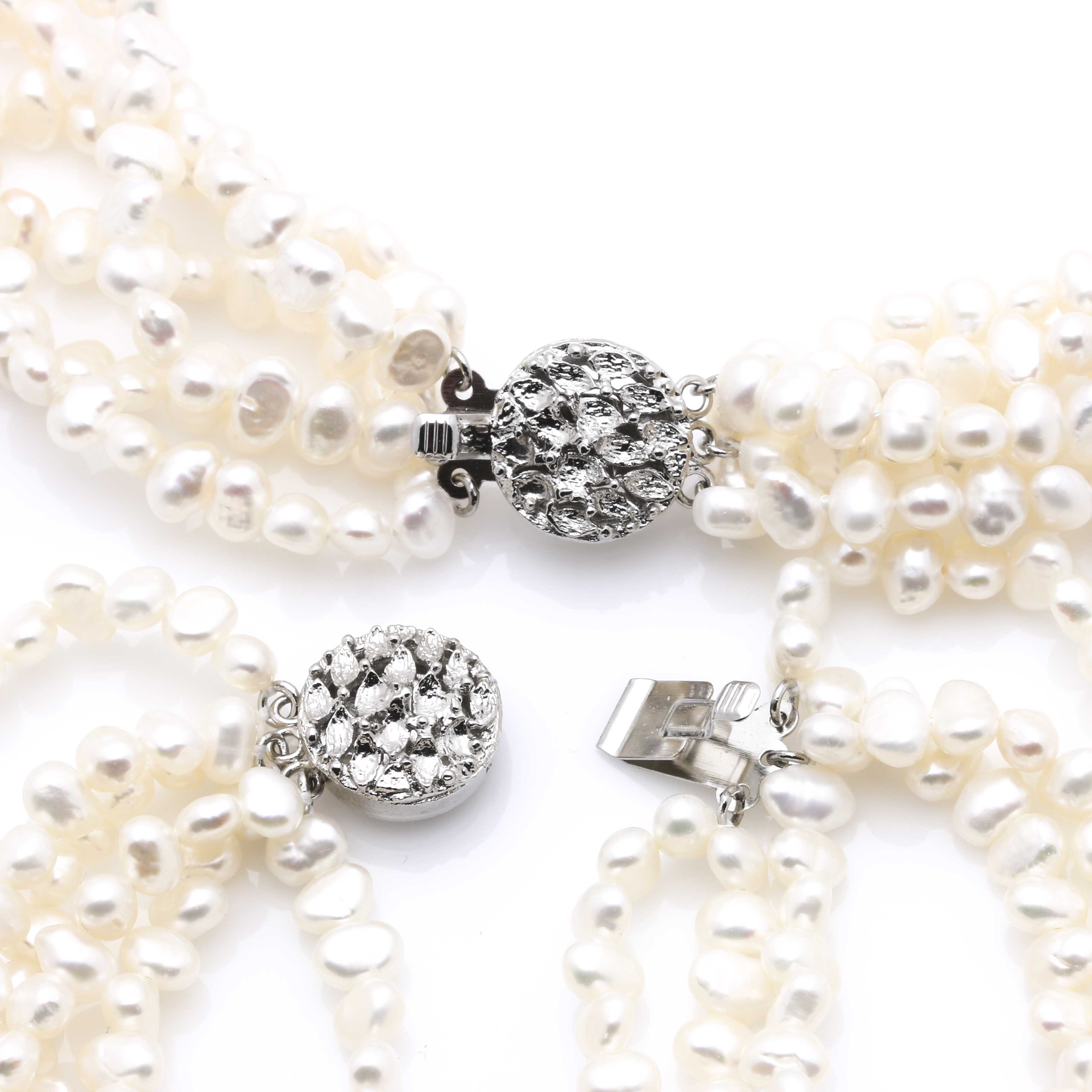 Costume Jewelry Assortment Including a Freshwater Pearl Demi Parure