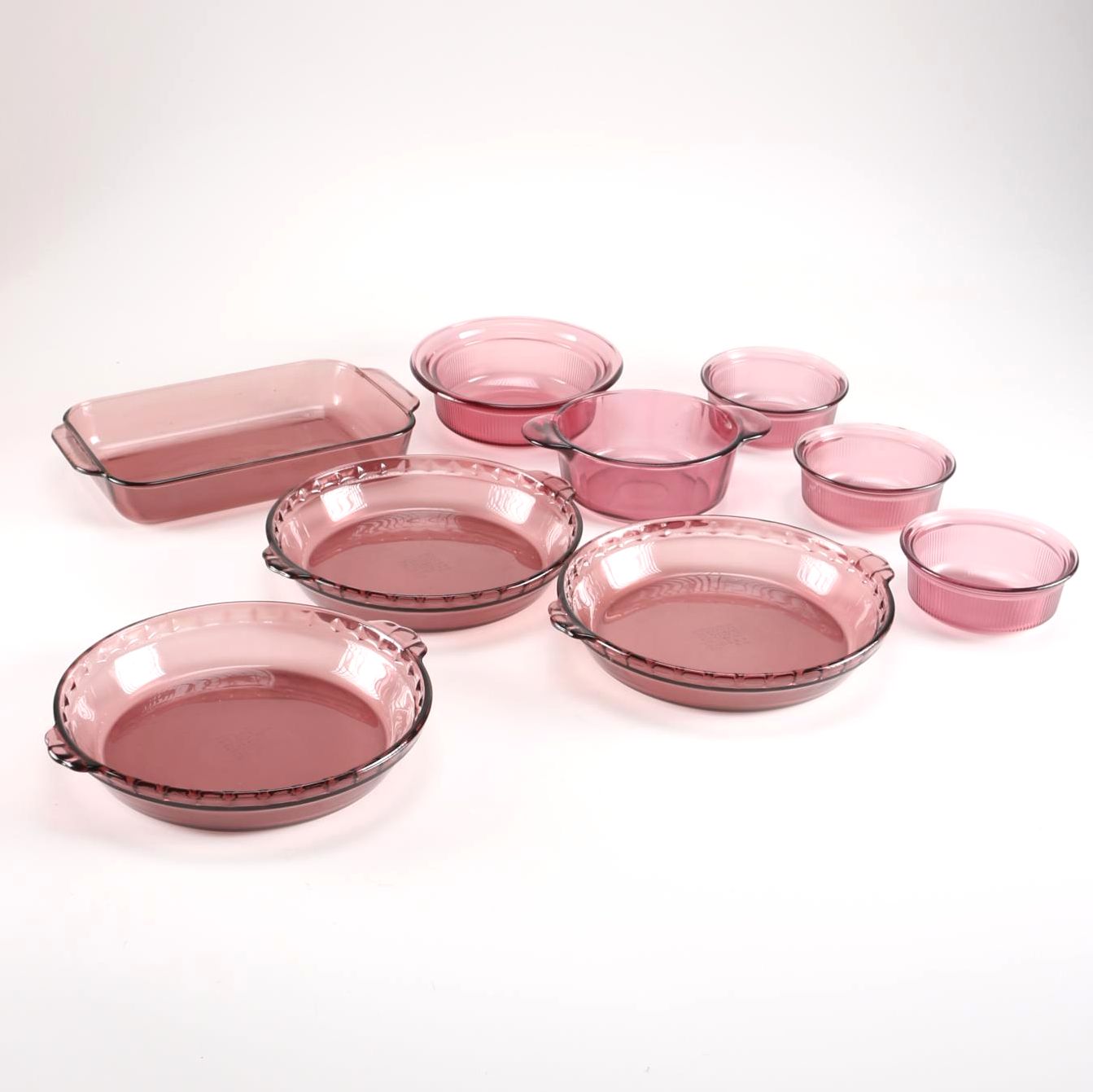 Burgundy Pyrex "Vision" Corning Glassware