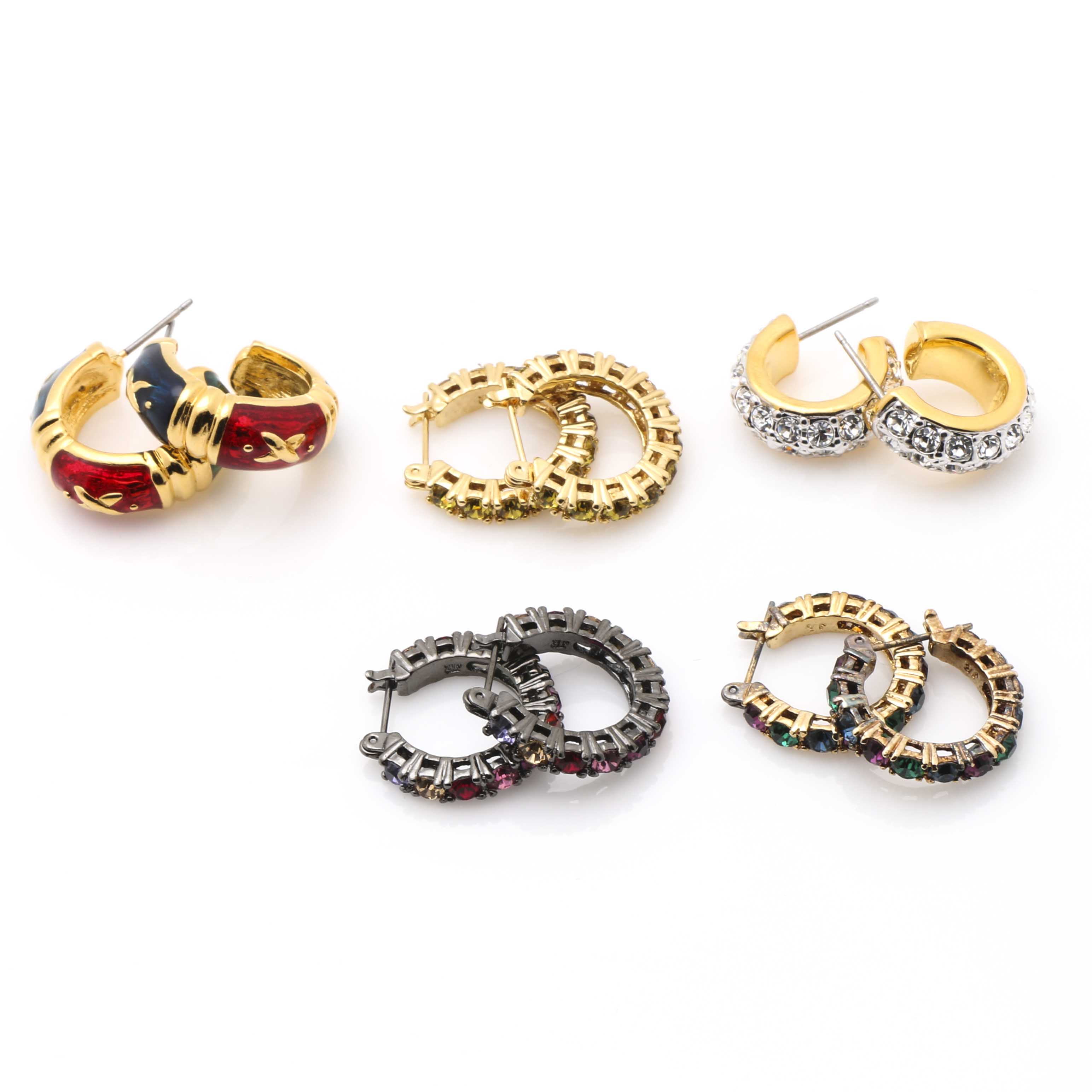 Assortment of Joan Rivers Rhinestone Accented and Enameled Costume Jewelry