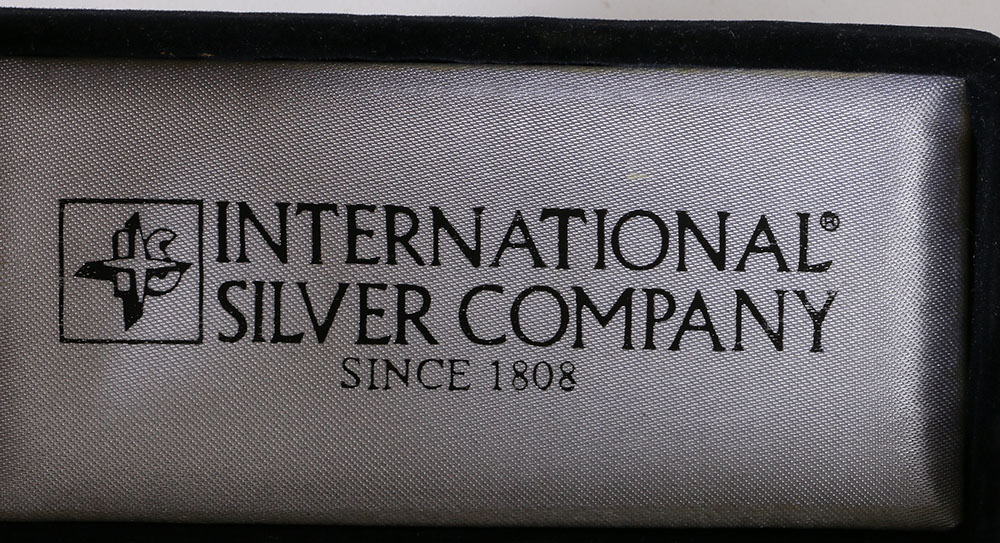 International Silver Co. Silver Plate Napkin Ring Set With Presentation Case