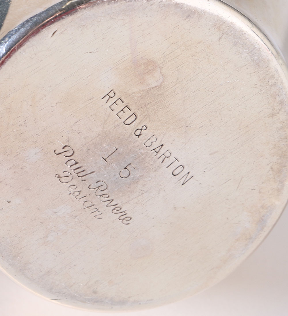 Wallace "Baroque" Silver Plate Butter Dish and Assorted Metal Tableware