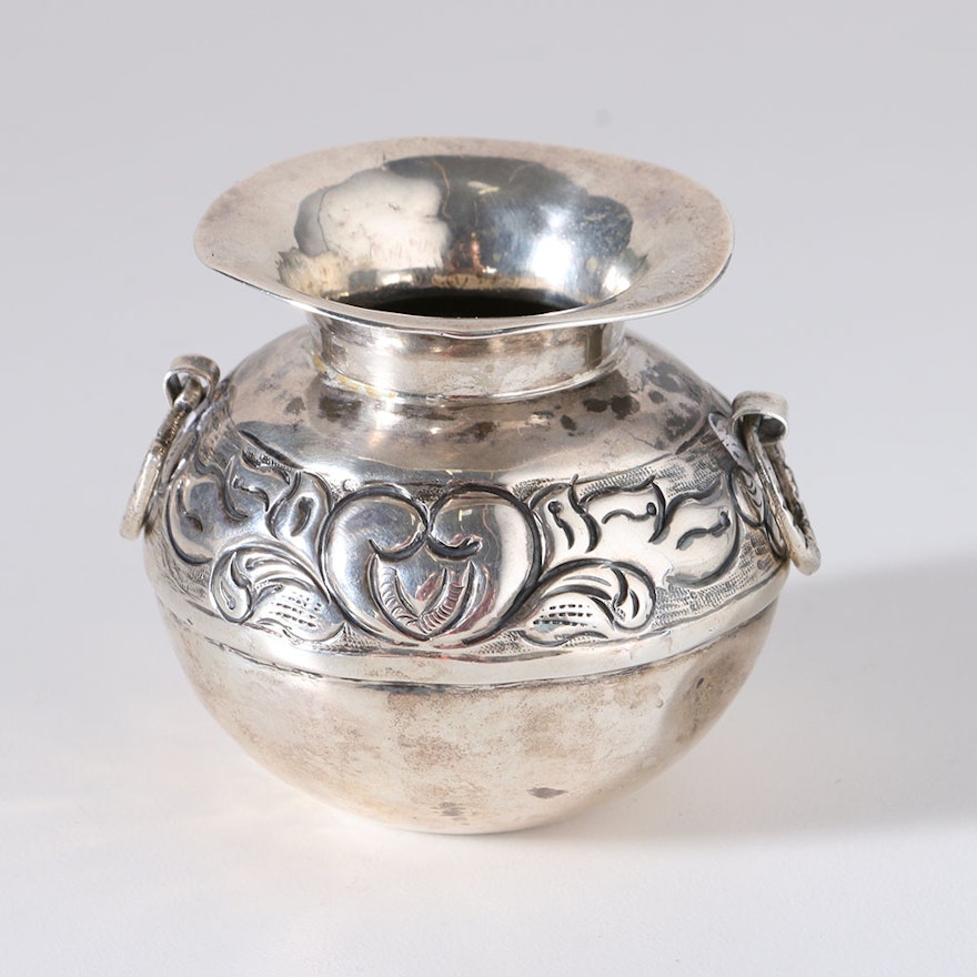 900 Silver Diminutive Vase from Central or South America