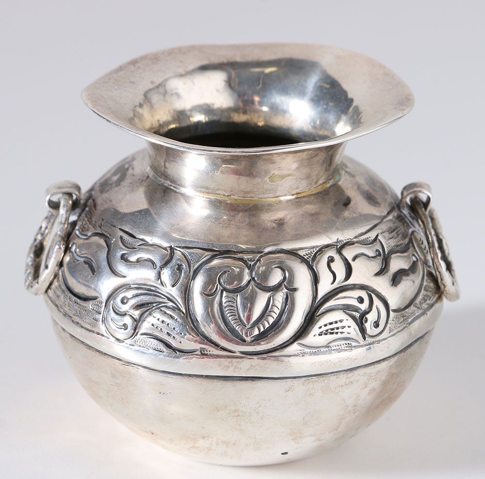 900 Silver Diminutive Vase from Central or South America