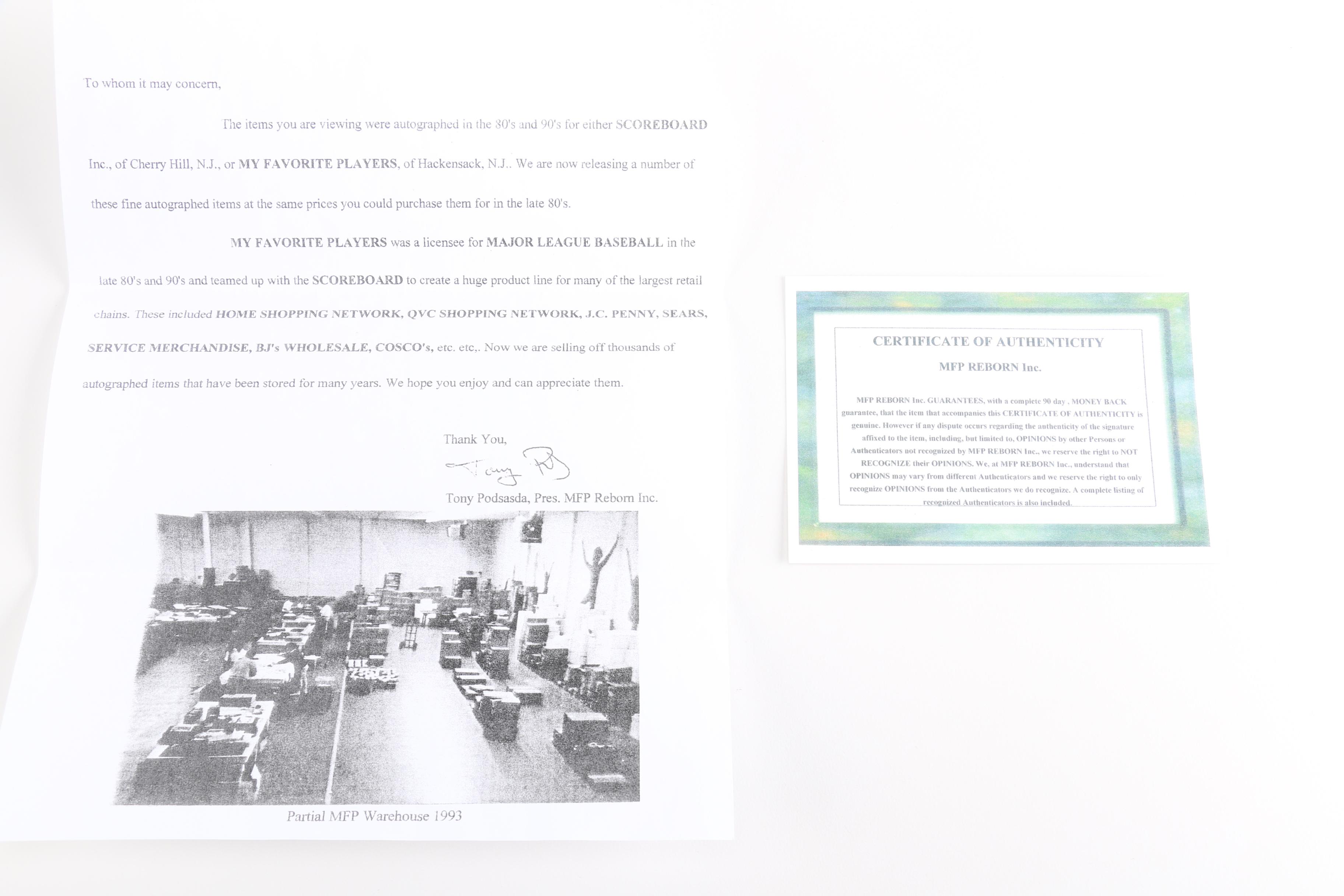 Autographed Harmon Killebrew Photograph