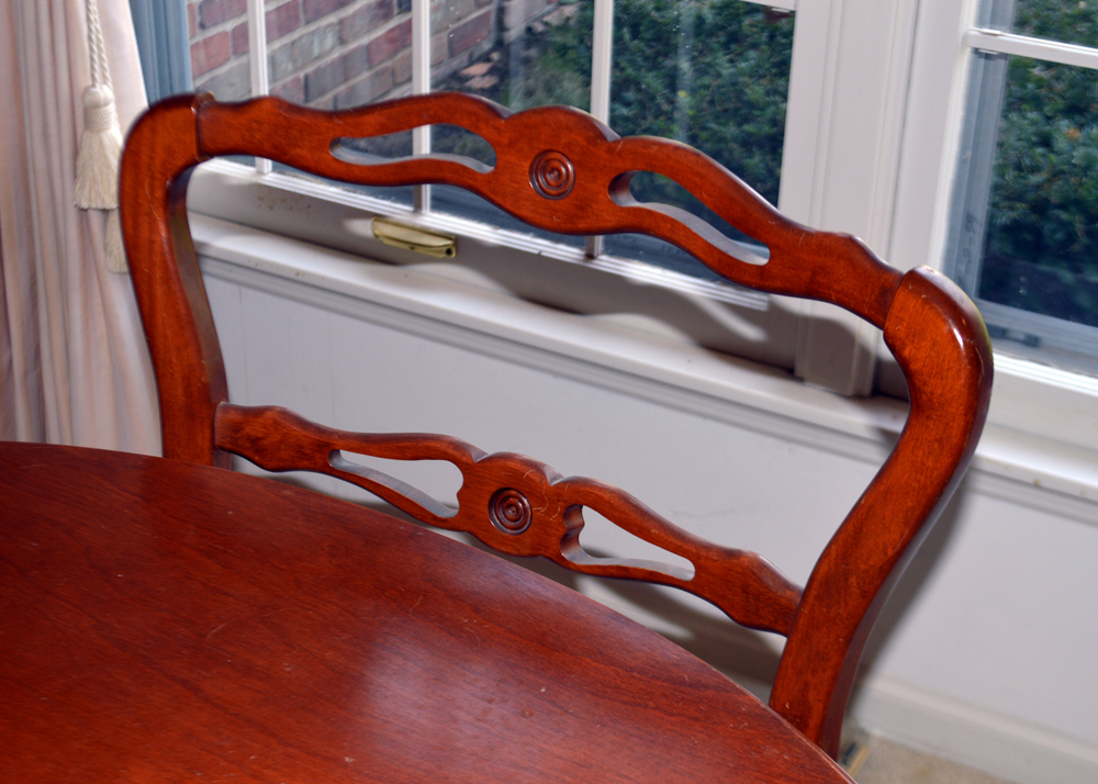 1930s Phoenix Furniture Co. Cherry Dining Table and Chairs EBTH
