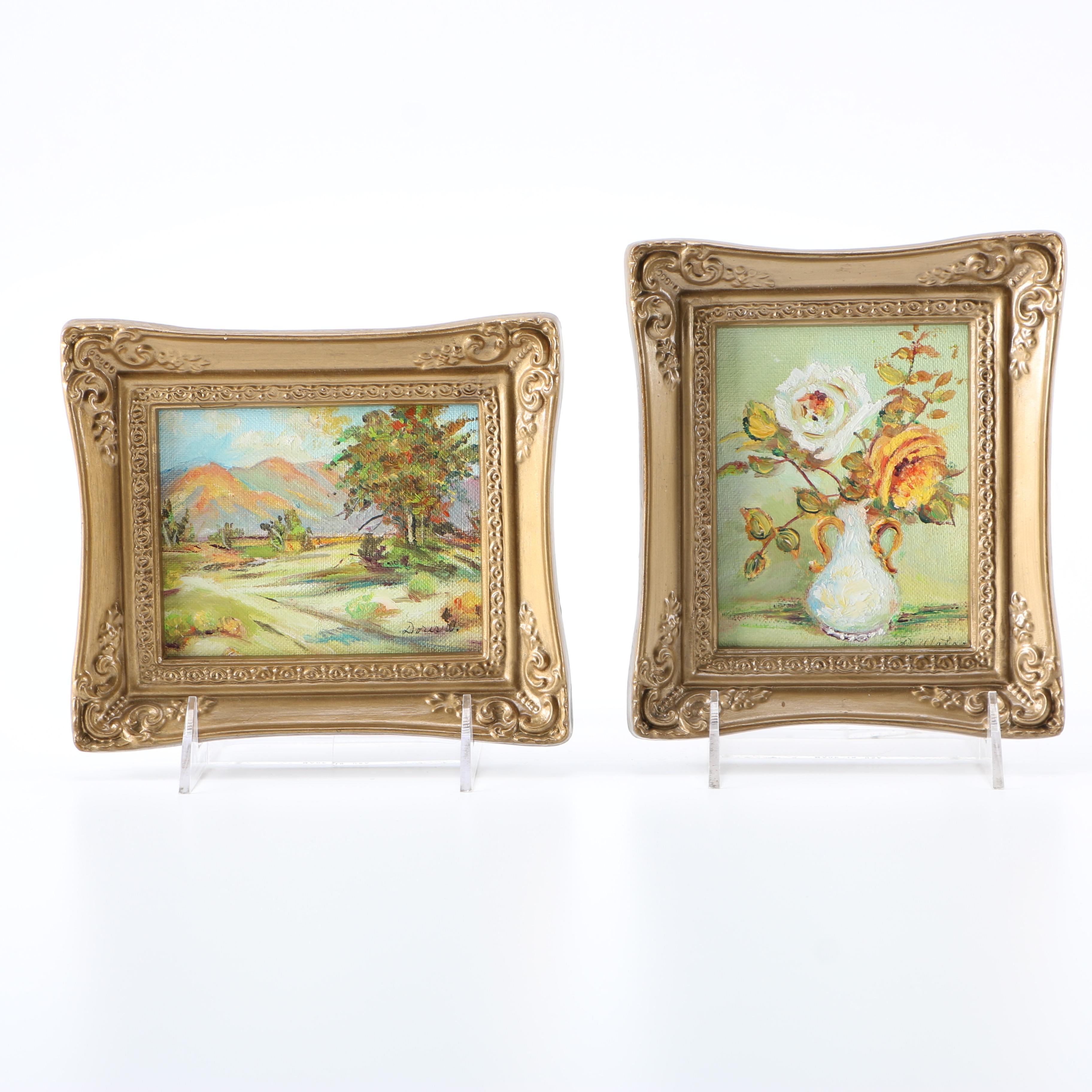 Doris Watson Signed Original Miniature Oil on Canvas Collection