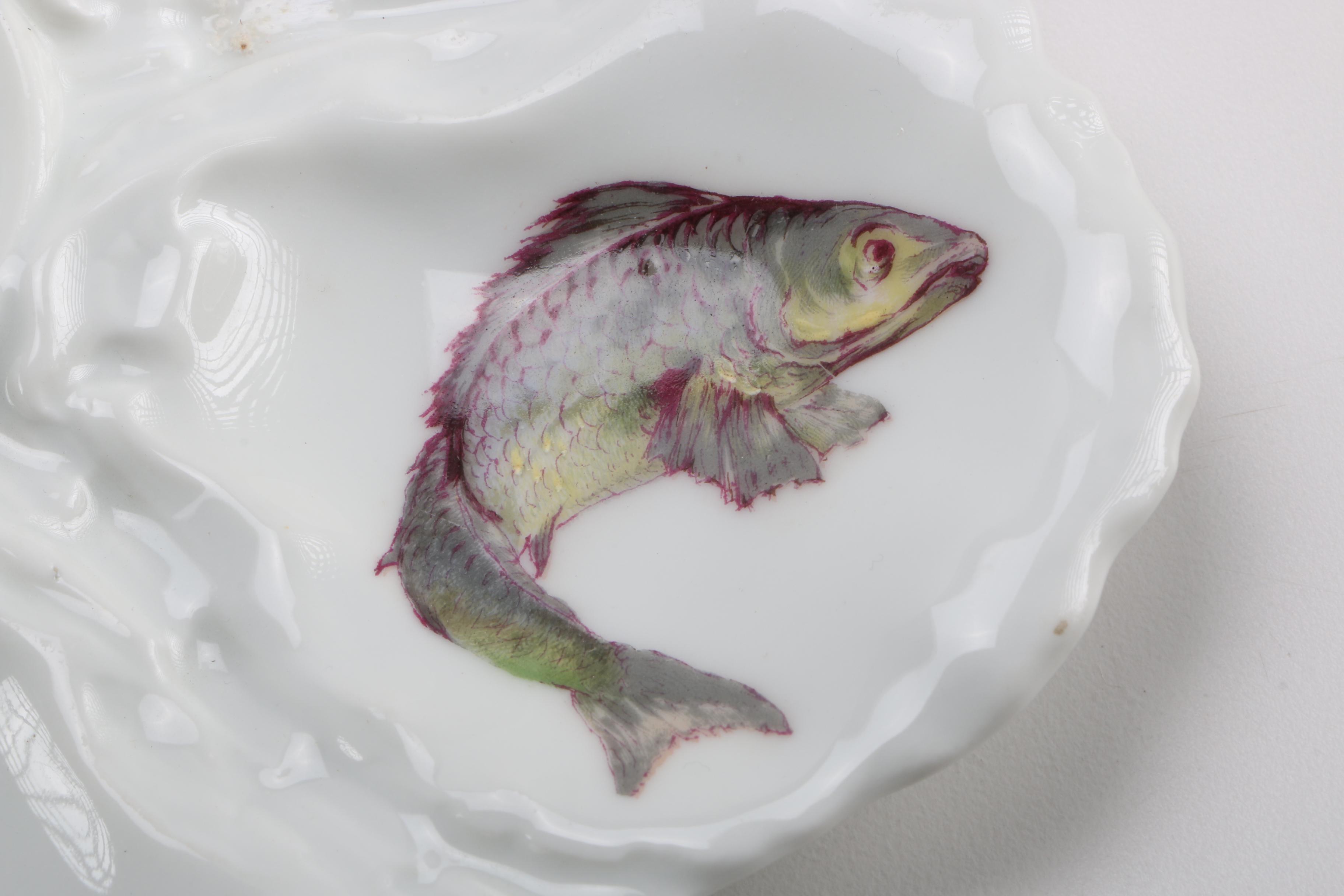 Hand Painted Haviland & Co. Oyster Dishes