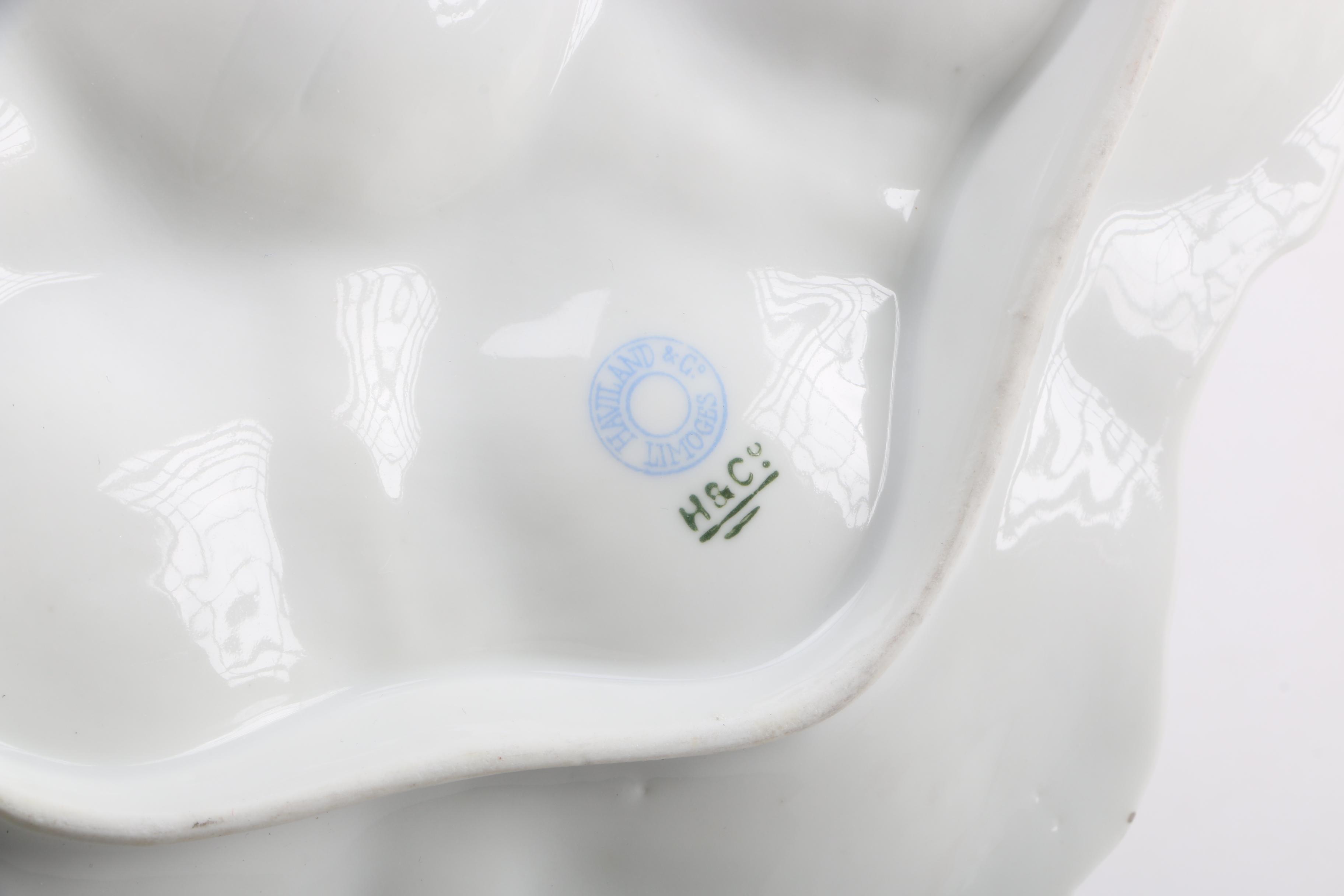 Hand Painted Haviland & Co. Oyster Dishes