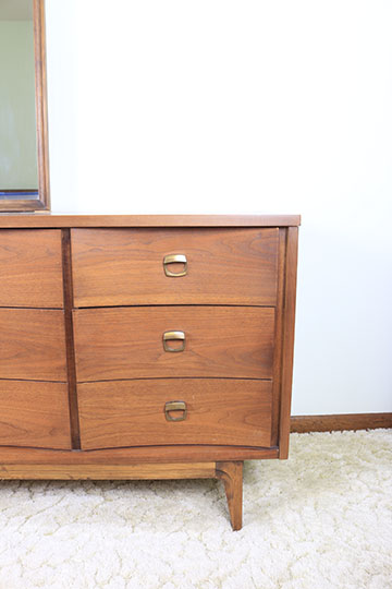 Mid Century Modern Dresser and Mirror by Johnson/Carper