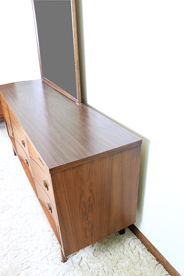 Mid Century Modern Dresser and Mirror by Johnson/Carper
