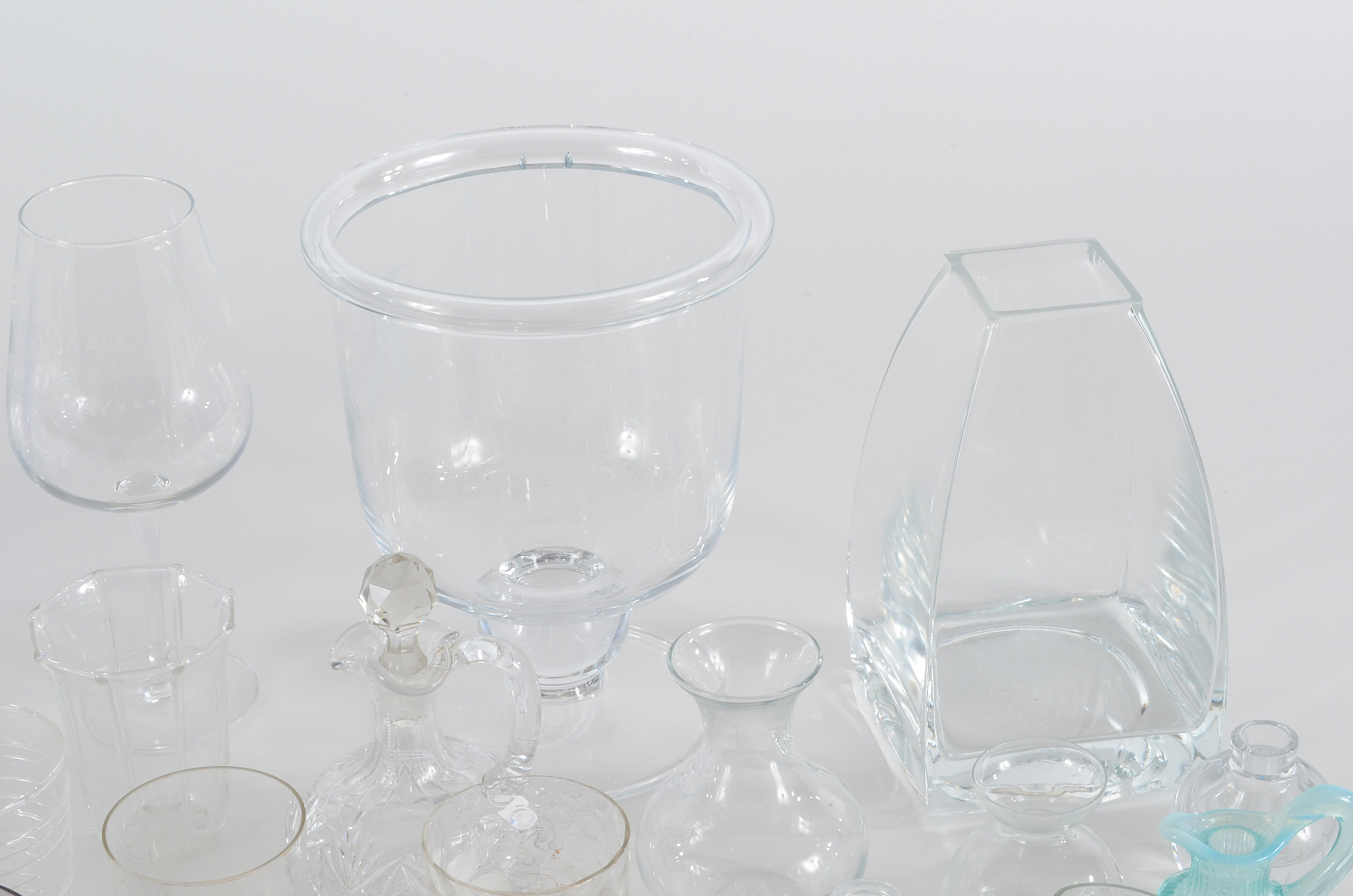 Group of Blown and Etched Glass