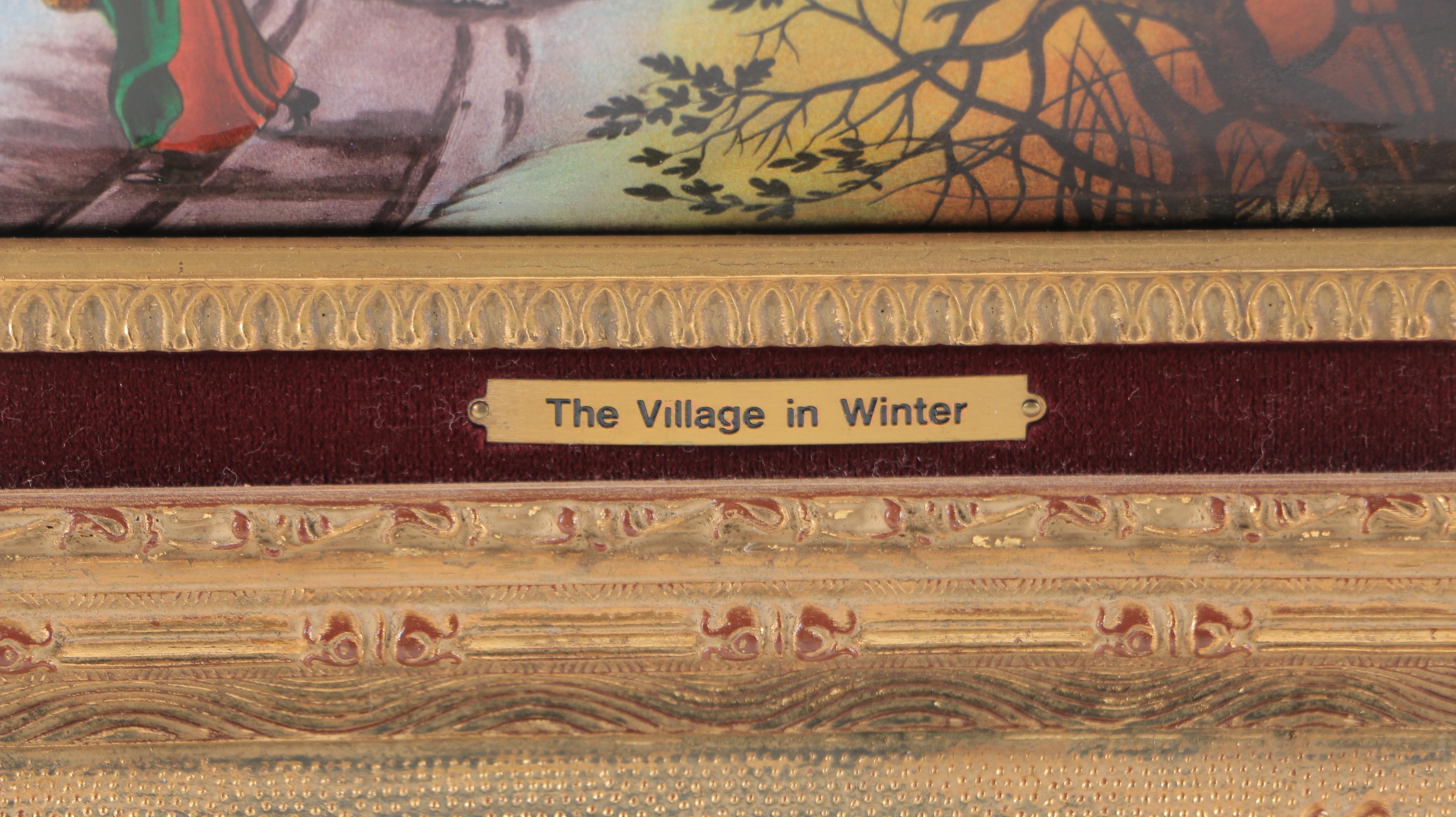 Bétourné Limoges J.P. Loup Limited Edition Enamel on Copper "The Village in Winter"