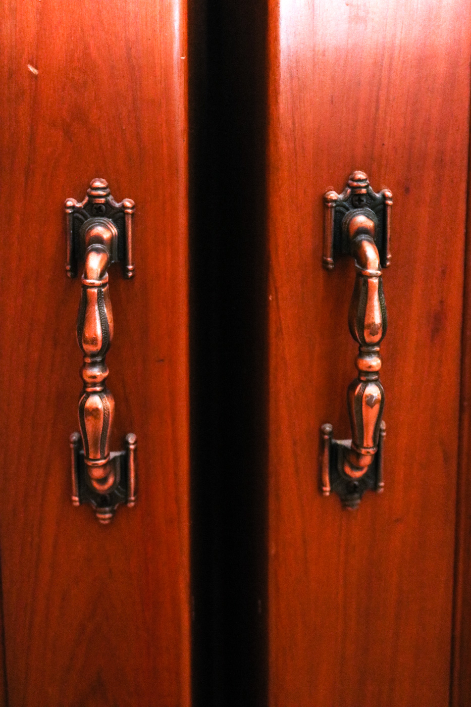 Chinese Inspired Carved Wooden Wine Cabinet